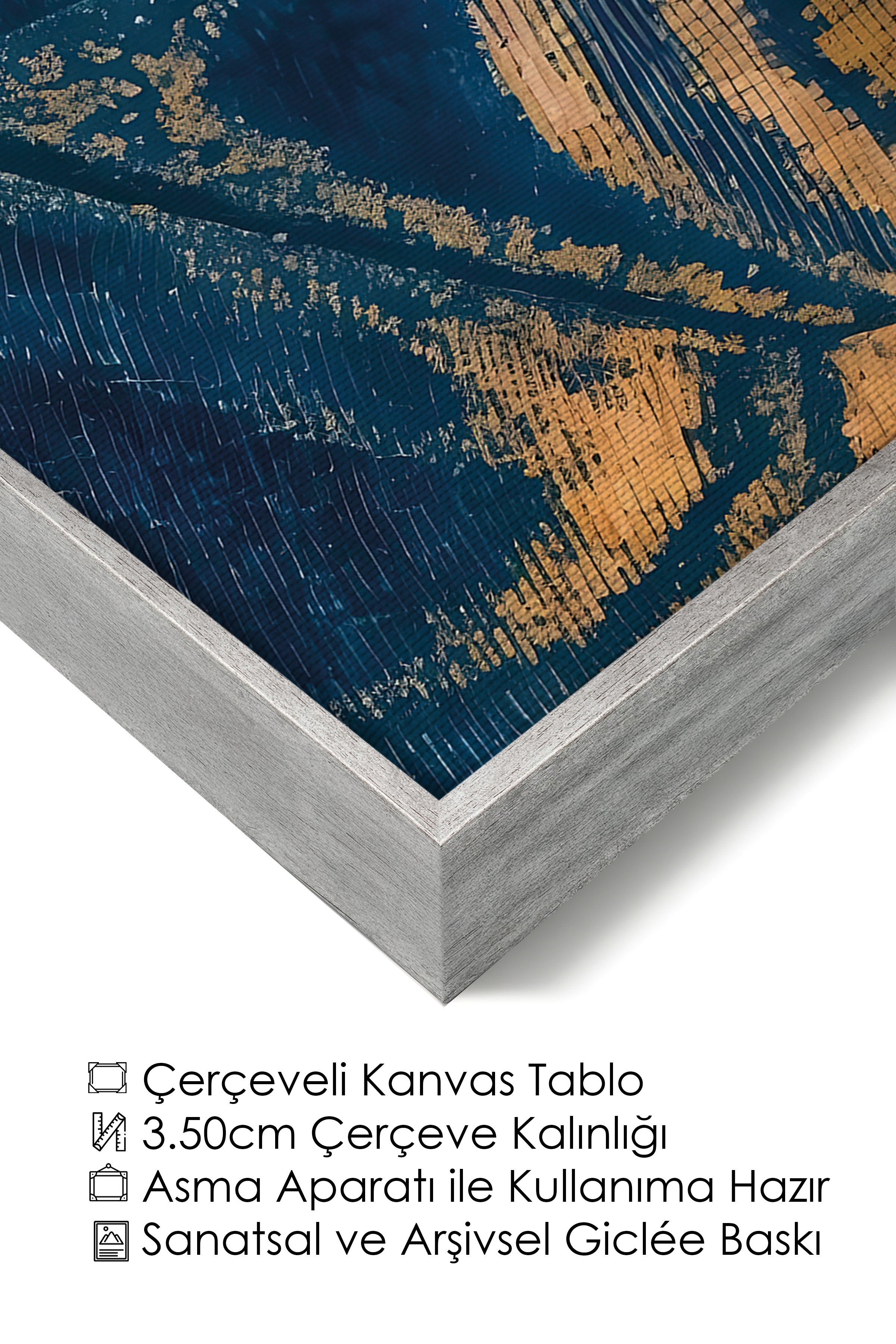 Duvar Tablosu, Lüks Gümüş Çerçeveli Kanvas Tablo, Ritüel Serisi, NO:115255