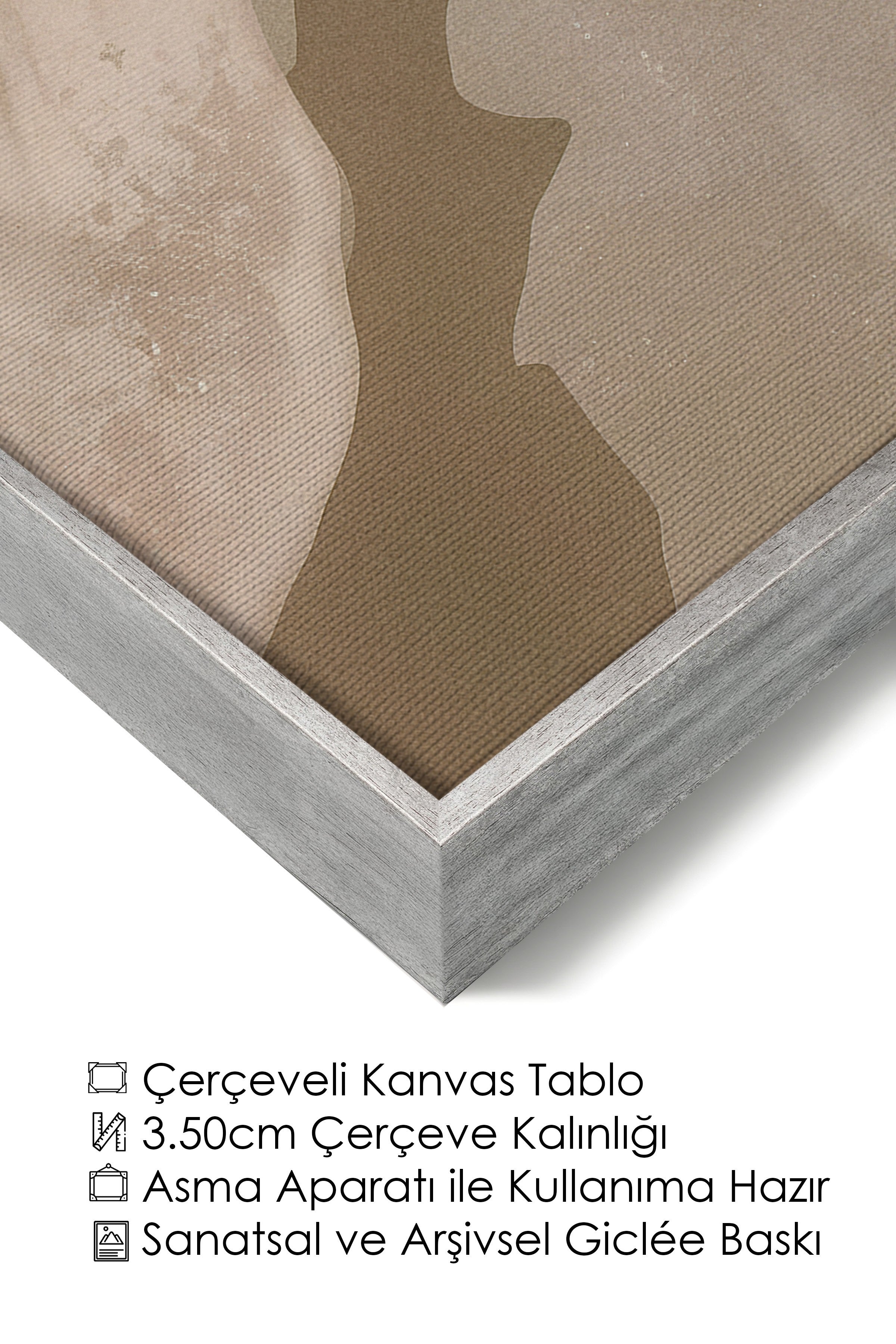 Duvar Tablosu, Lüks Gümüş Çerçeveli Kanvas Tablo, Ritüel Serisi, Vintage Tablo, NO:115187