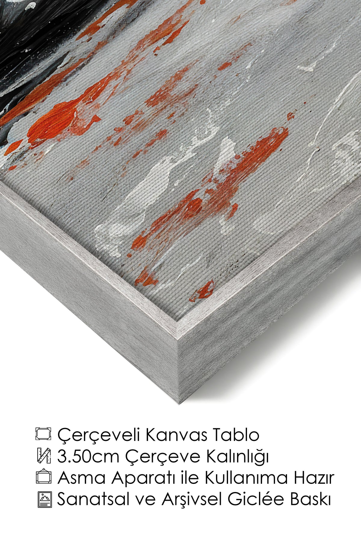 Duvar Tablosu, Lüks Gümüş Çerçeveli Kanvas Tablo, Ritüel Serisi, Yağlıboya Tablo, NO:115217