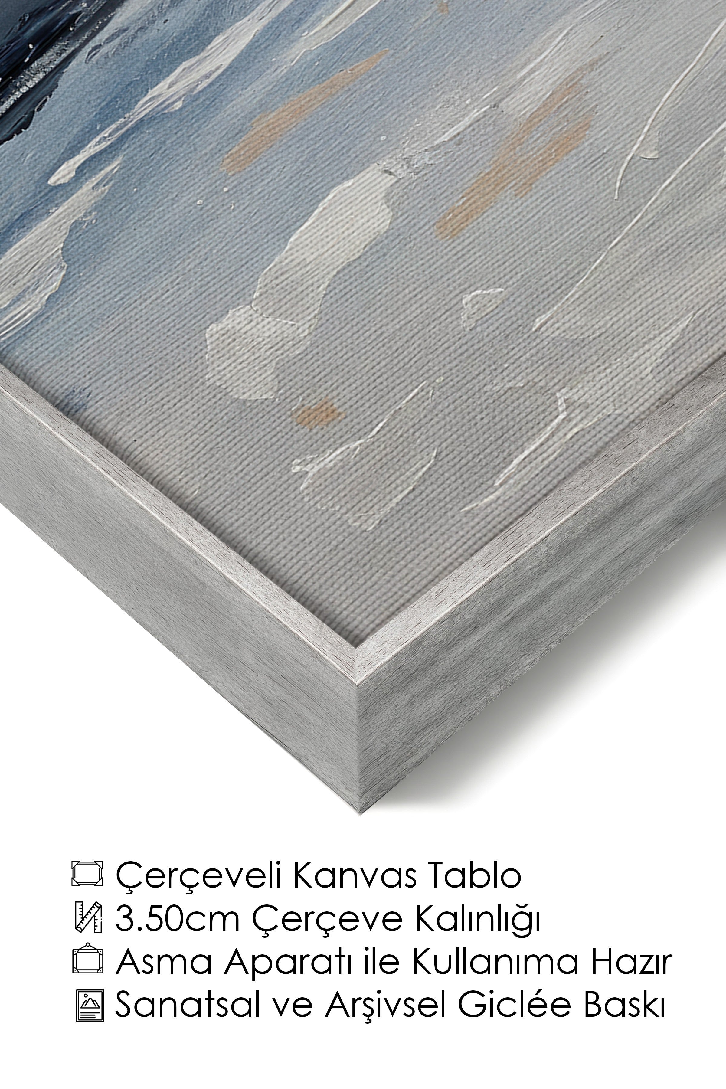 Duvar Tablosu, Lüks Gümüş Çerçeveli Kanvas Tablo, Ritüel Serisi, Yağlıboya Tablo, NO:115218