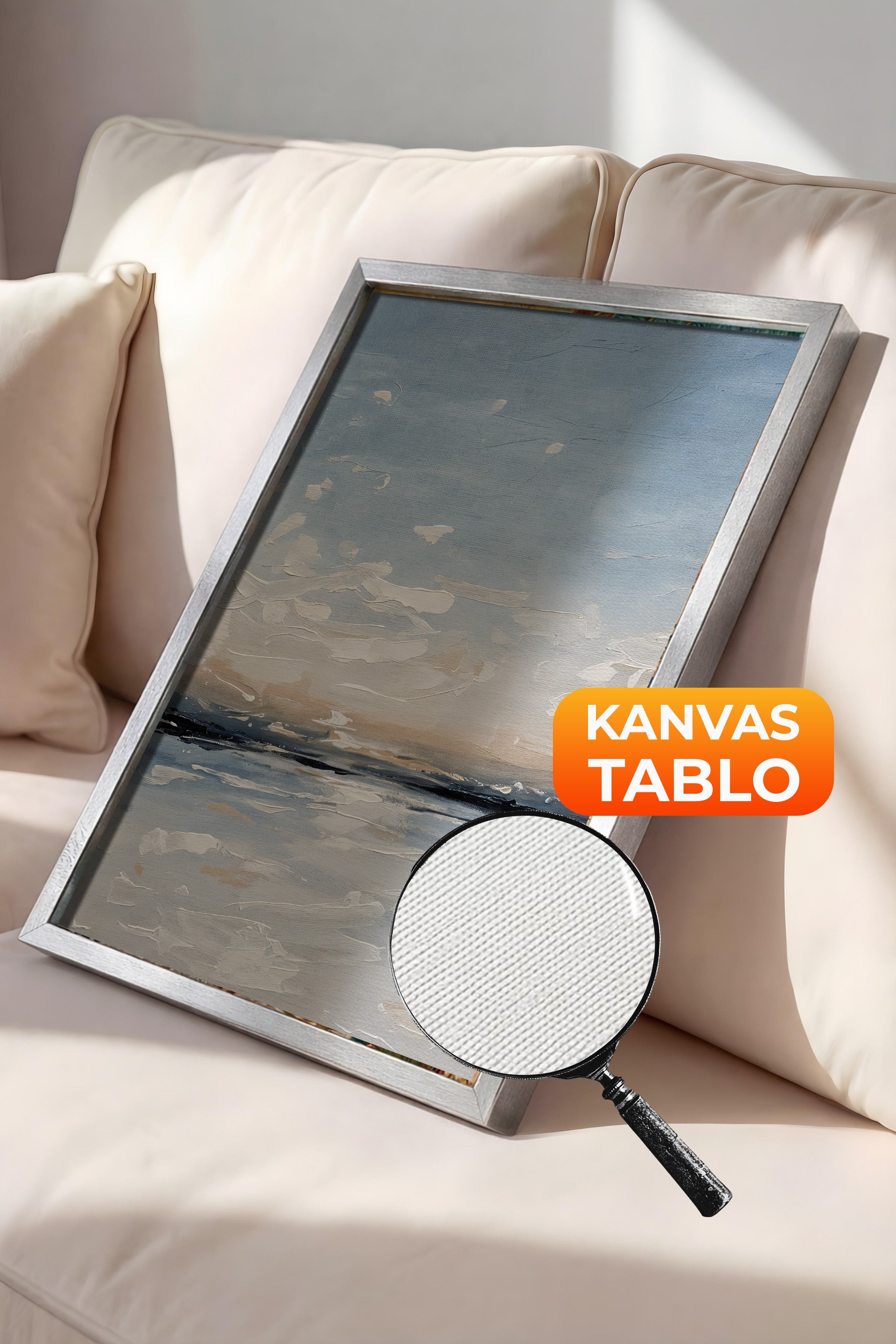 Duvar Tablosu, Lüks Gümüş Çerçeveli Kanvas Tablo, Ritüel Serisi, Yağlıboya Tablo, NO:115218