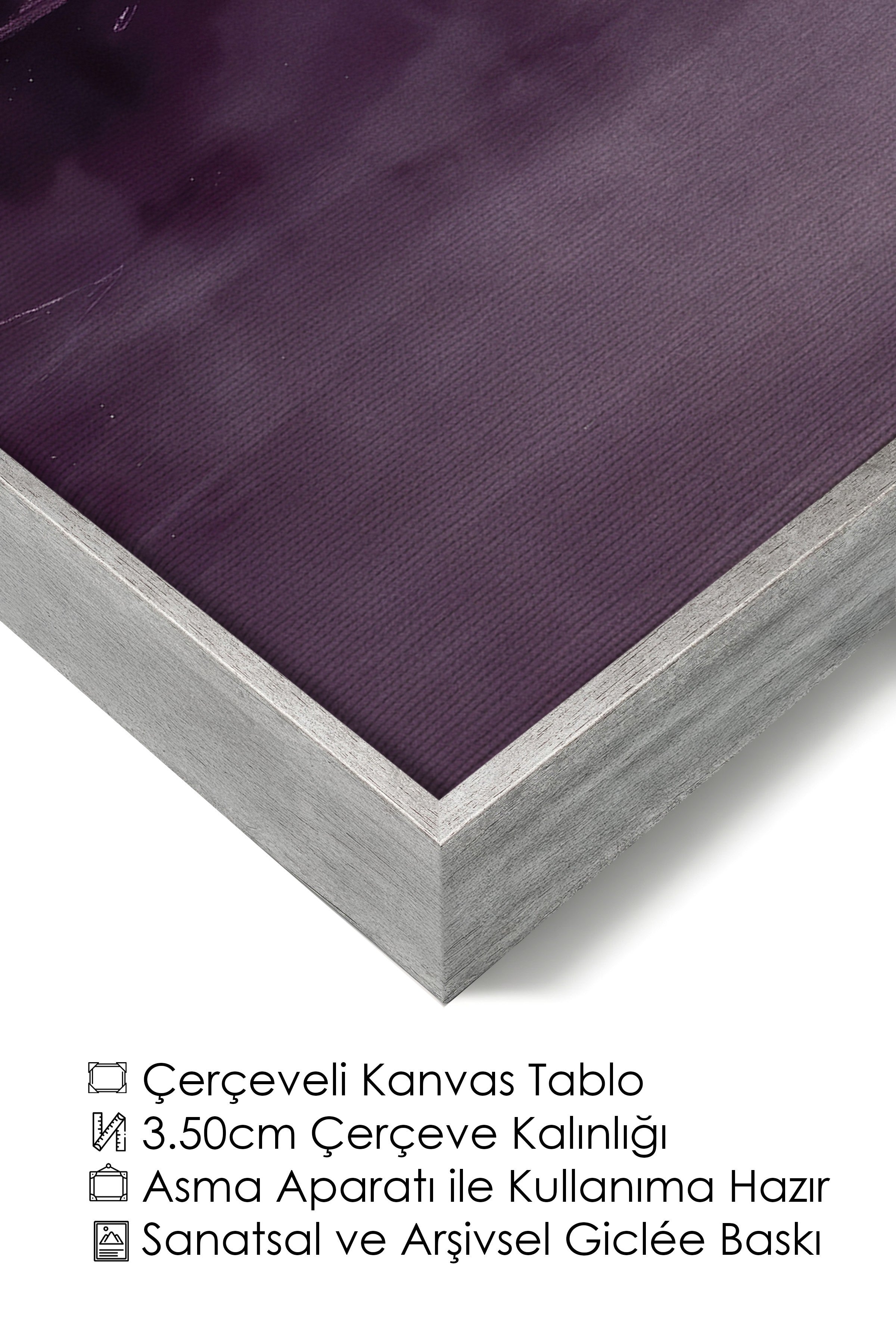 Duvar Tablosu, Lüks Gümüş Çerçeveli Kanvas Tablo, Ritüel Serisi, Yağlıboya Tablo, NO:115219