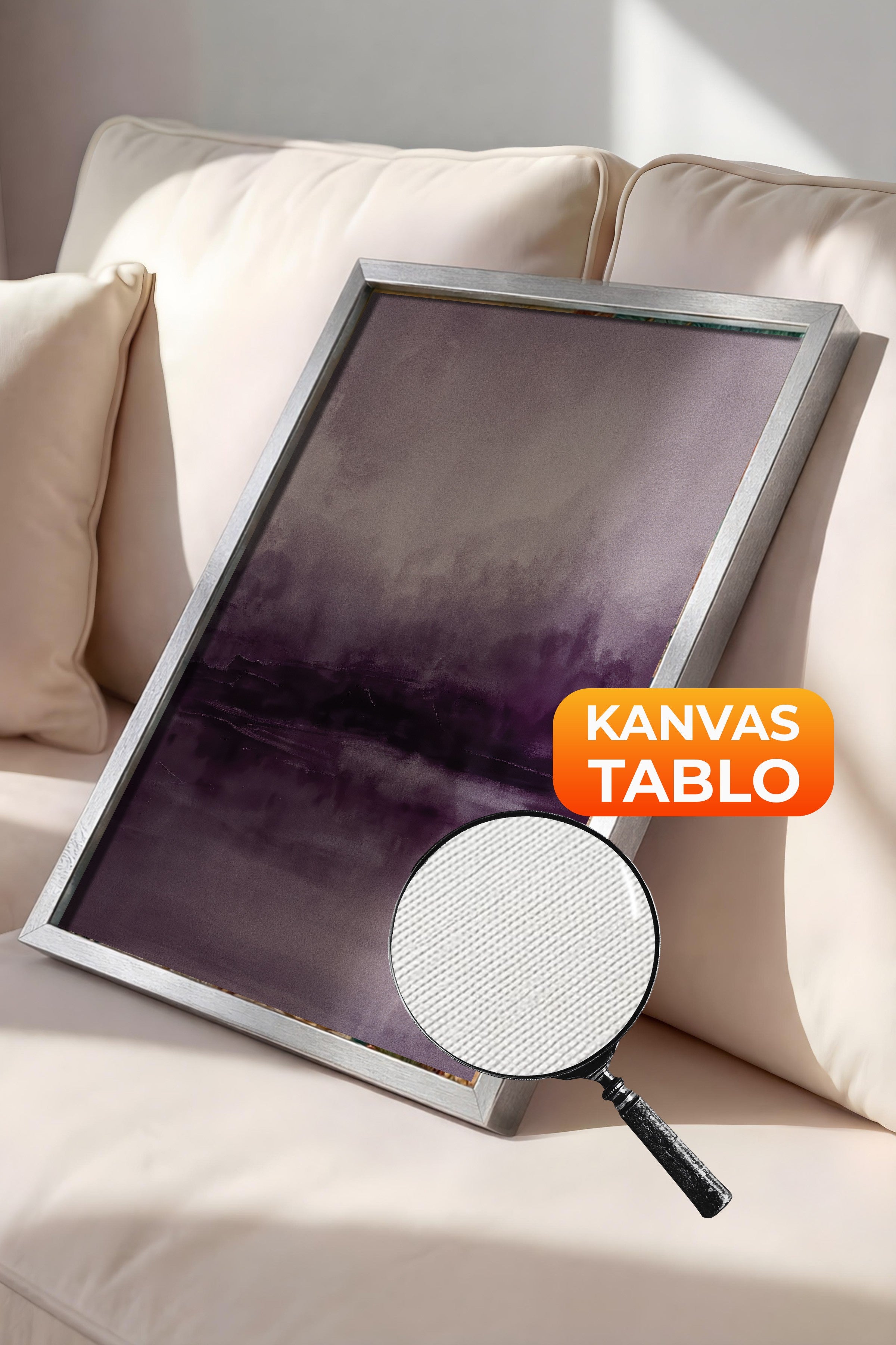 Duvar Tablosu, Lüks Gümüş Çerçeveli Kanvas Tablo, Ritüel Serisi, Yağlıboya Tablo, NO:115219