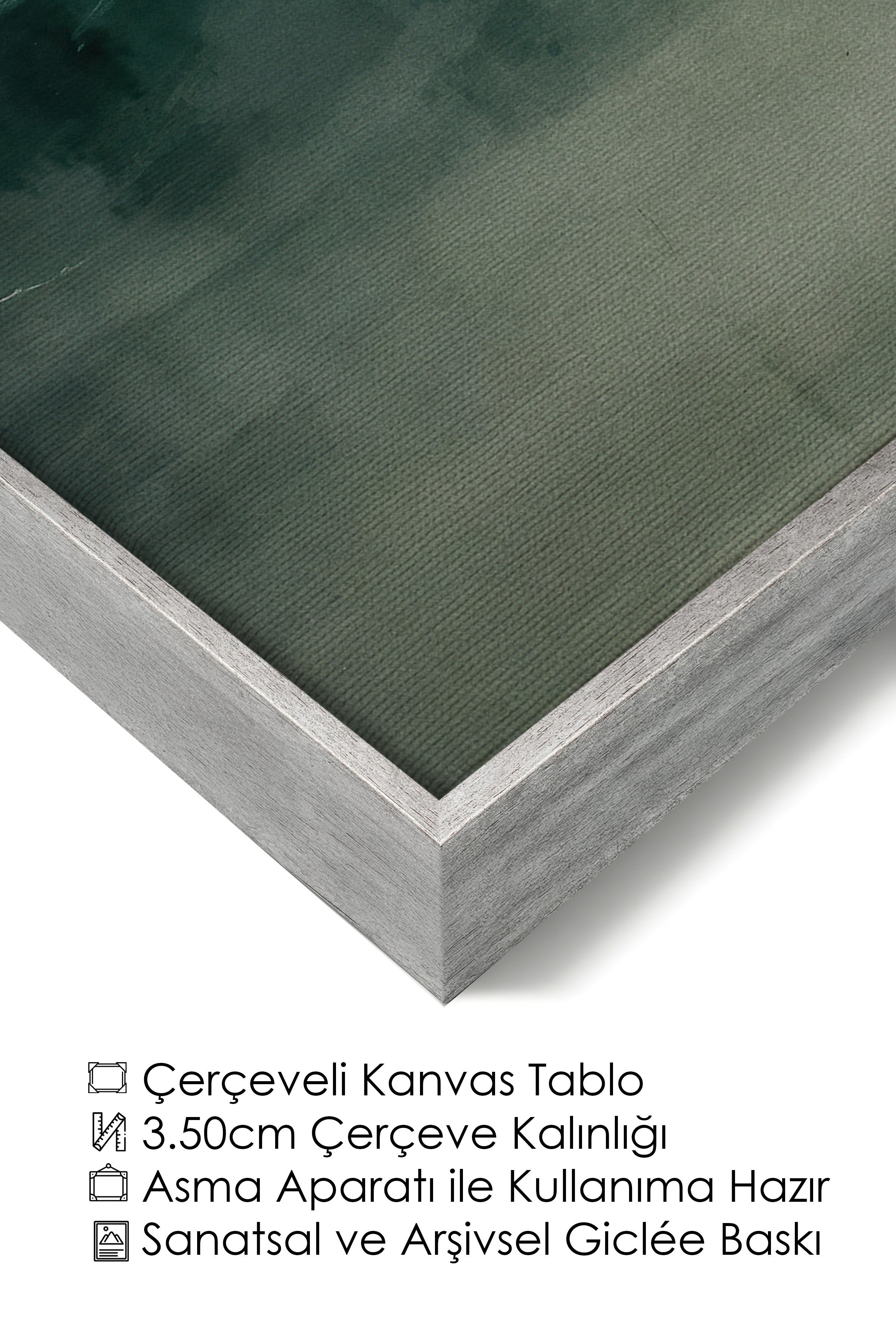 Duvar Tablosu, Lüks Gümüş Çerçeveli Kanvas Tablo, Ritüel Serisi, Yağlıboya Tablo, NO:115220