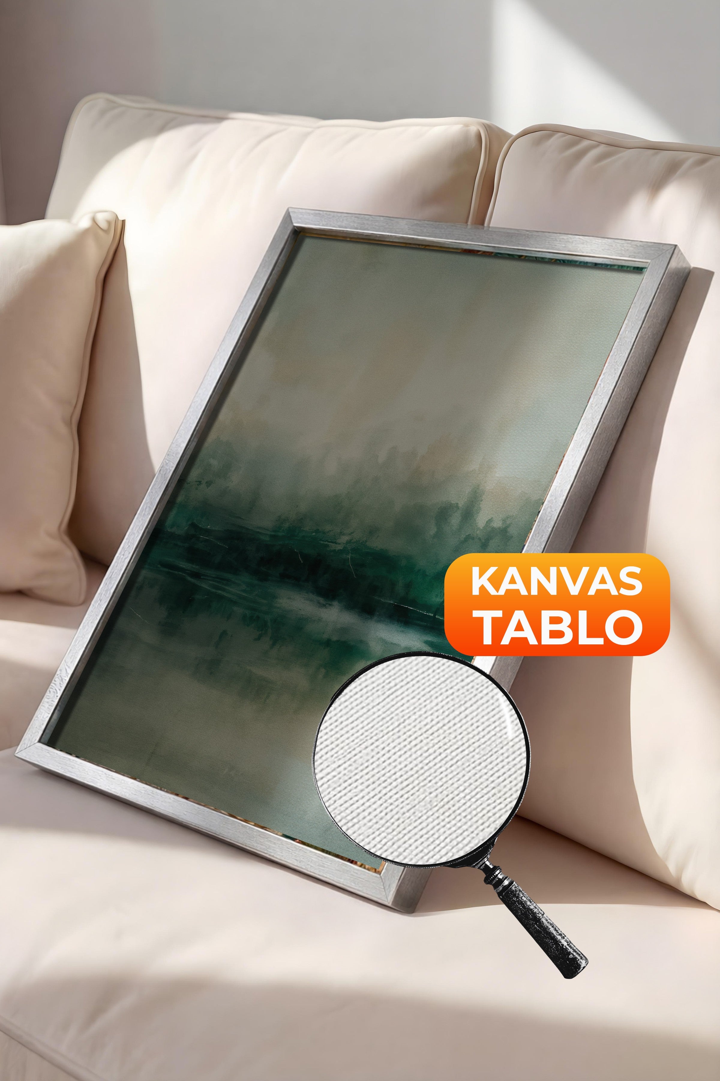 Duvar Tablosu, Lüks Gümüş Çerçeveli Kanvas Tablo, Ritüel Serisi, Yağlıboya Tablo, NO:115220
