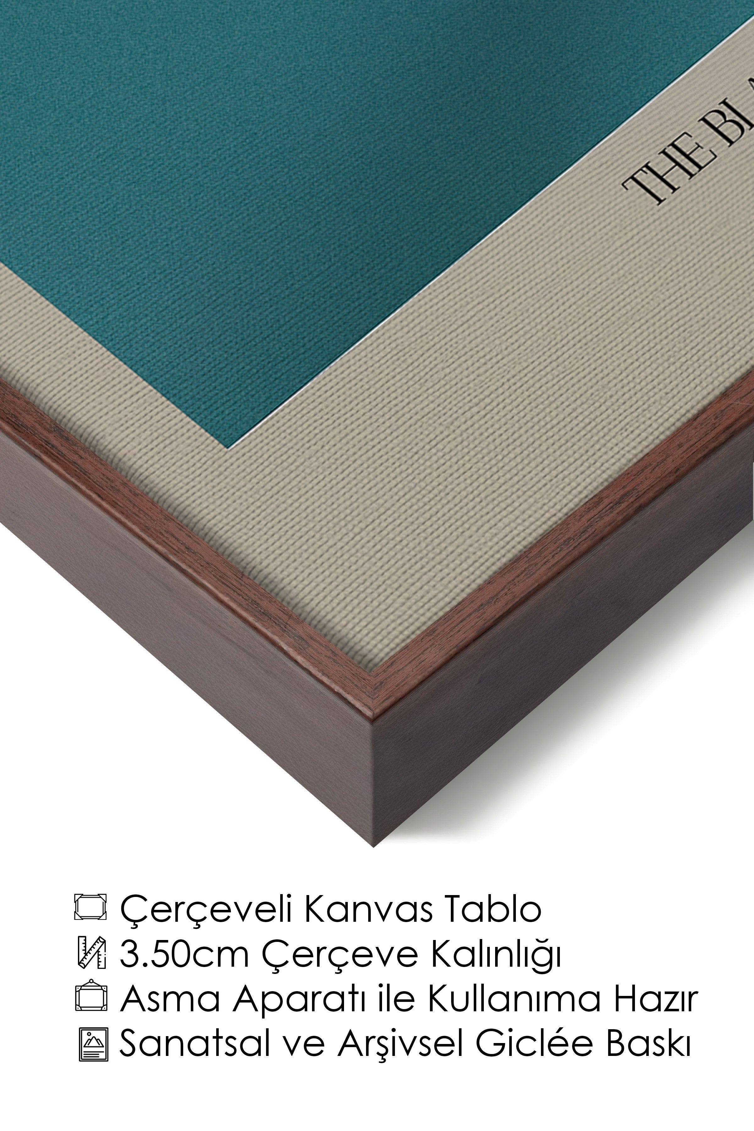 Duvar Tablosu, Lüks Kahverengi Çerçeveli Kanvas Tablo, Ritüel Serisi, Kuş Tablo, NO:115211