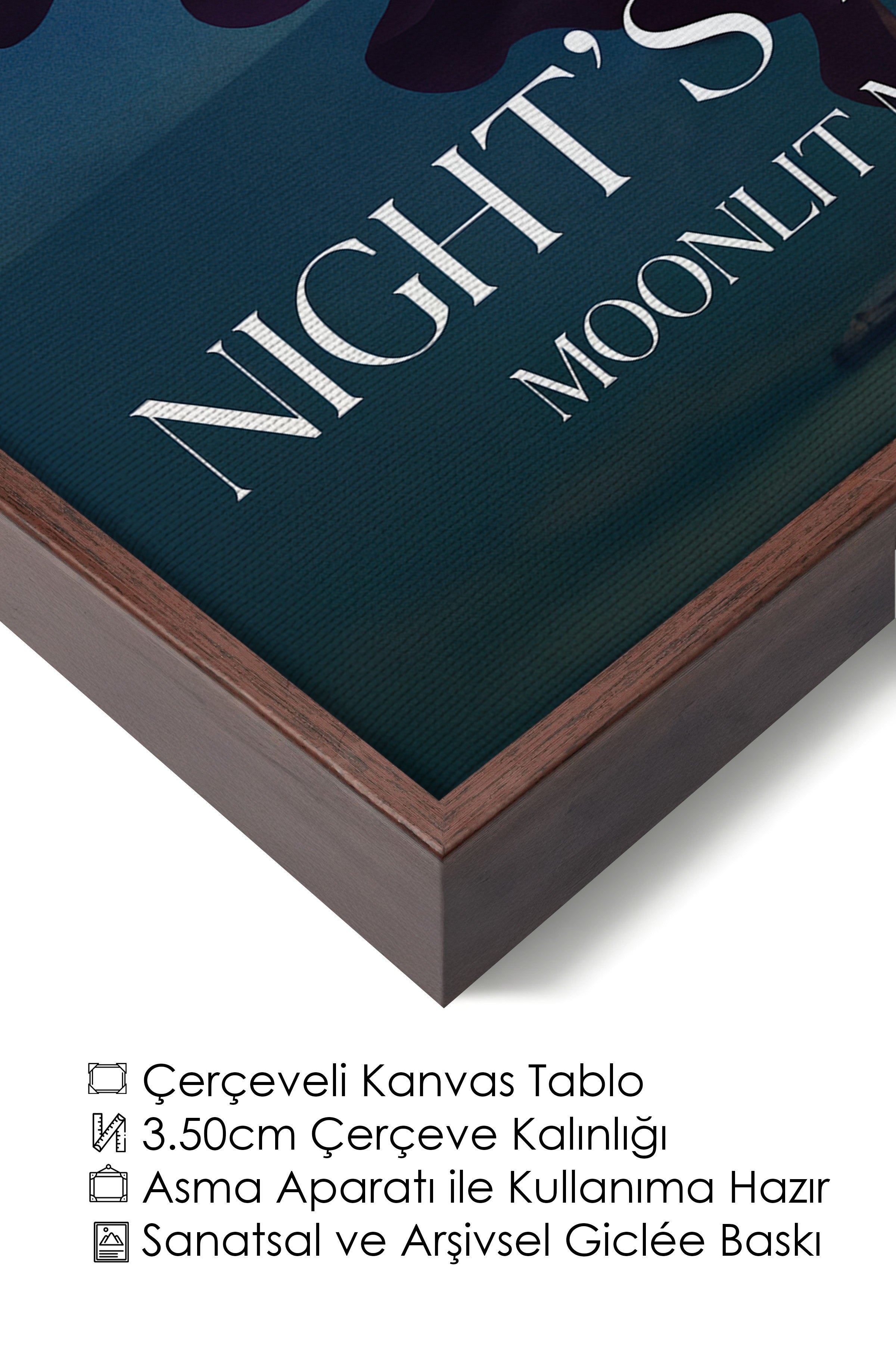 Duvar Tablosu, Lüks Kahverengi Çerçeveli Kanvas Tablo, Ritüel Serisi, Maximalist Tablo, NO:115201