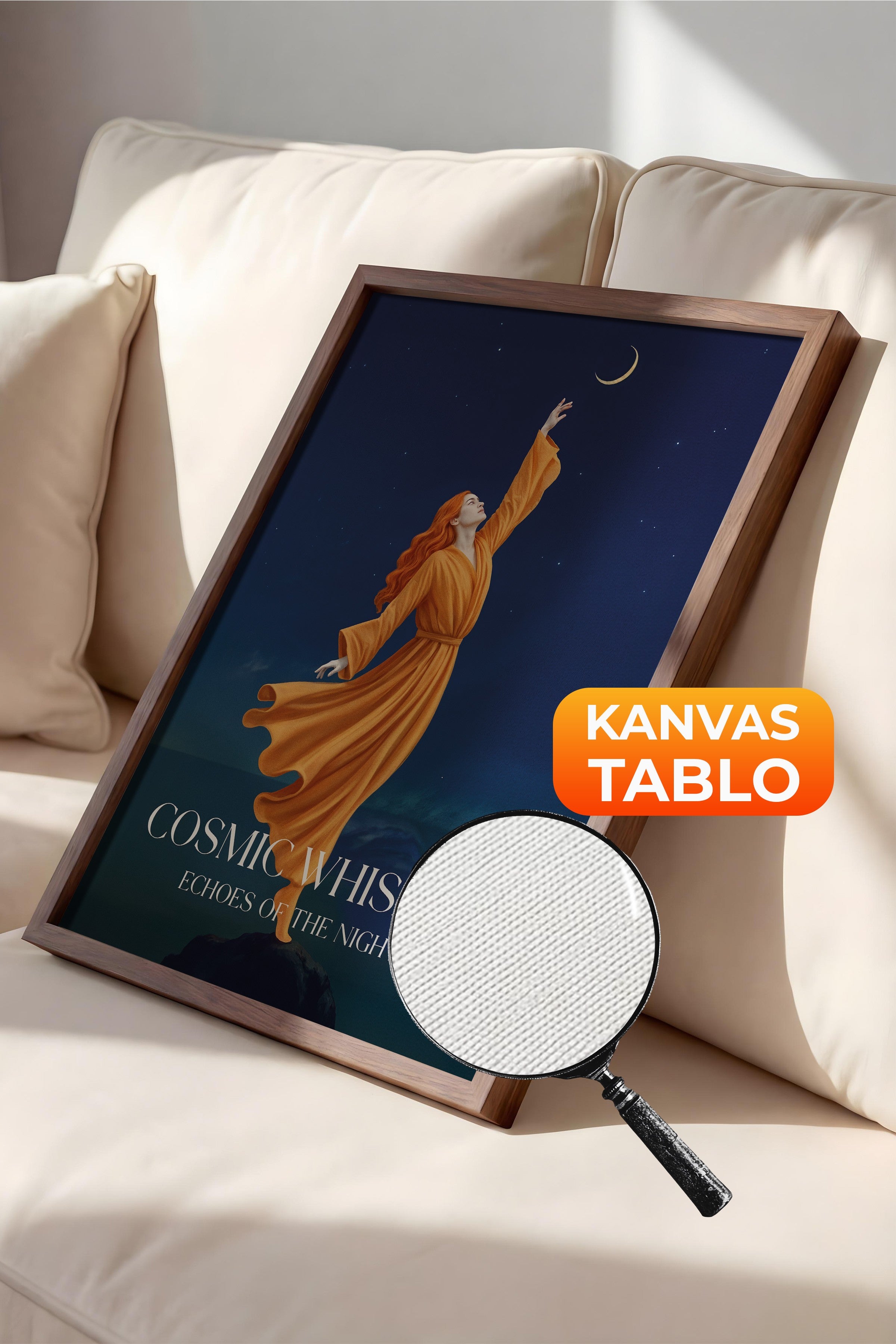 Duvar Tablosu, Lüks Kahverengi Çerçeveli Kanvas Tablo, Ritüel Serisi, NO:115229