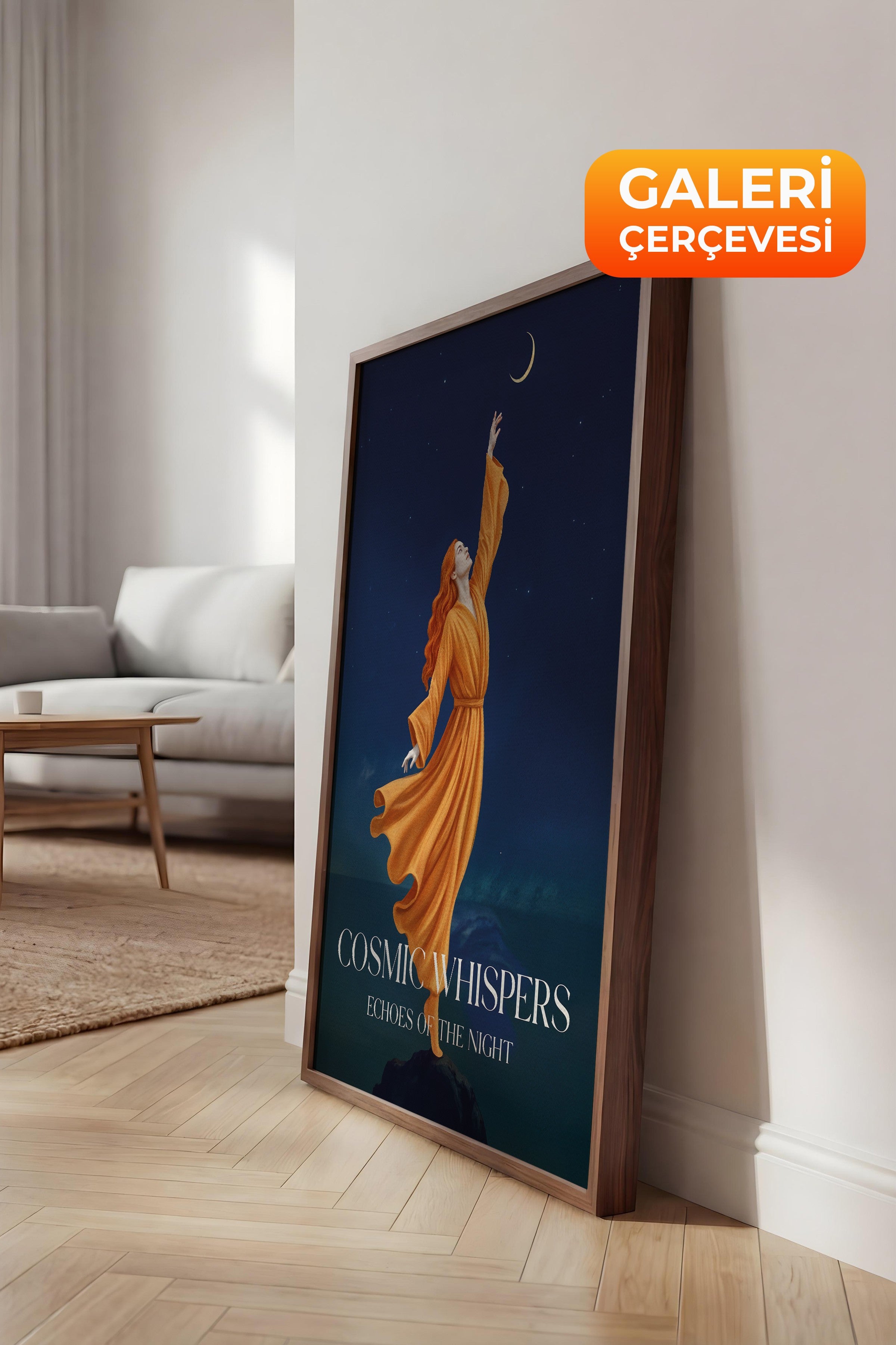 Duvar Tablosu, Lüks Kahverengi Çerçeveli Kanvas Tablo, Ritüel Serisi, NO:115229