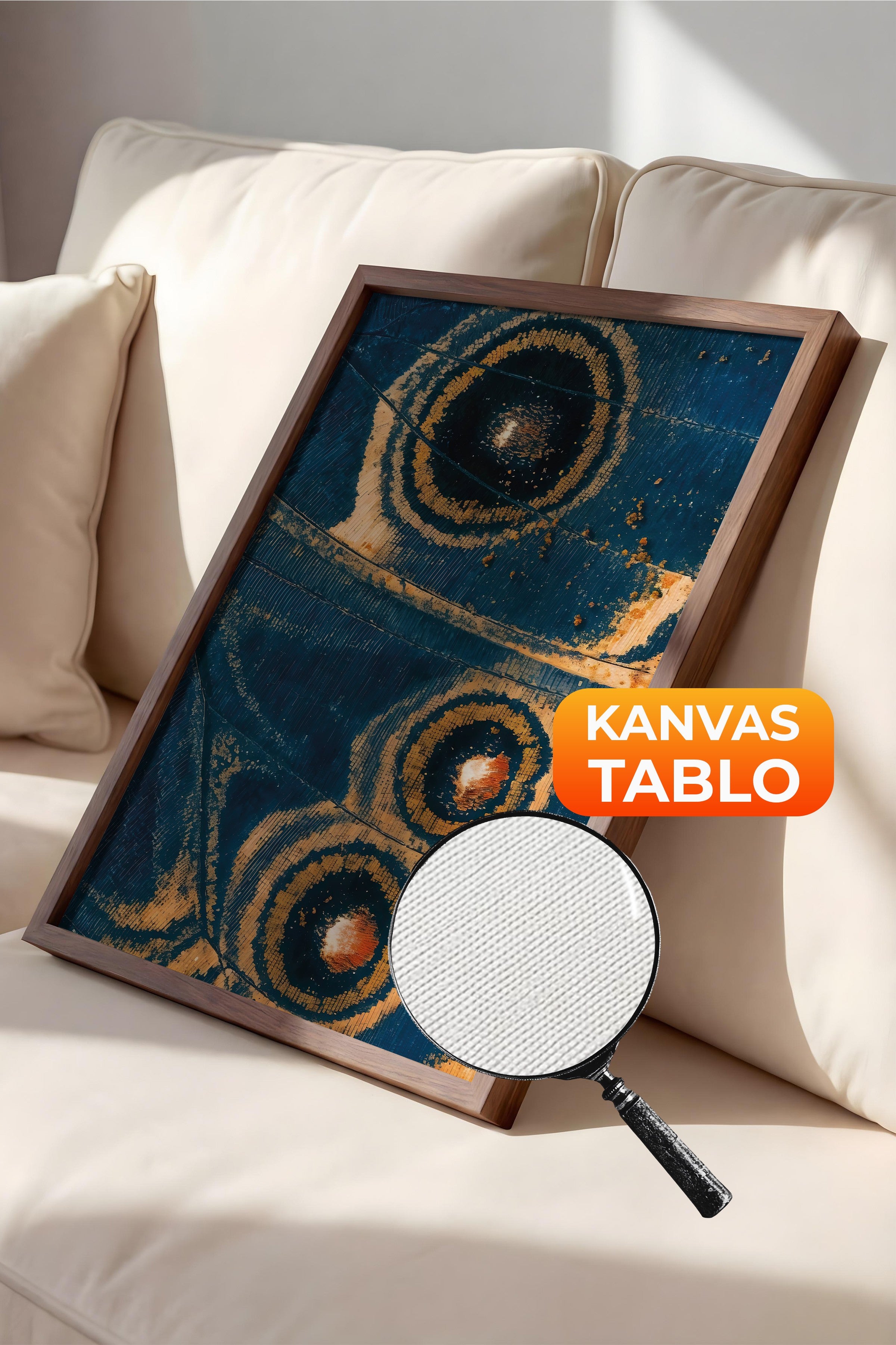 Duvar Tablosu, Lüks Kahverengi Çerçeveli Kanvas Tablo, Ritüel Serisi, NO:115255