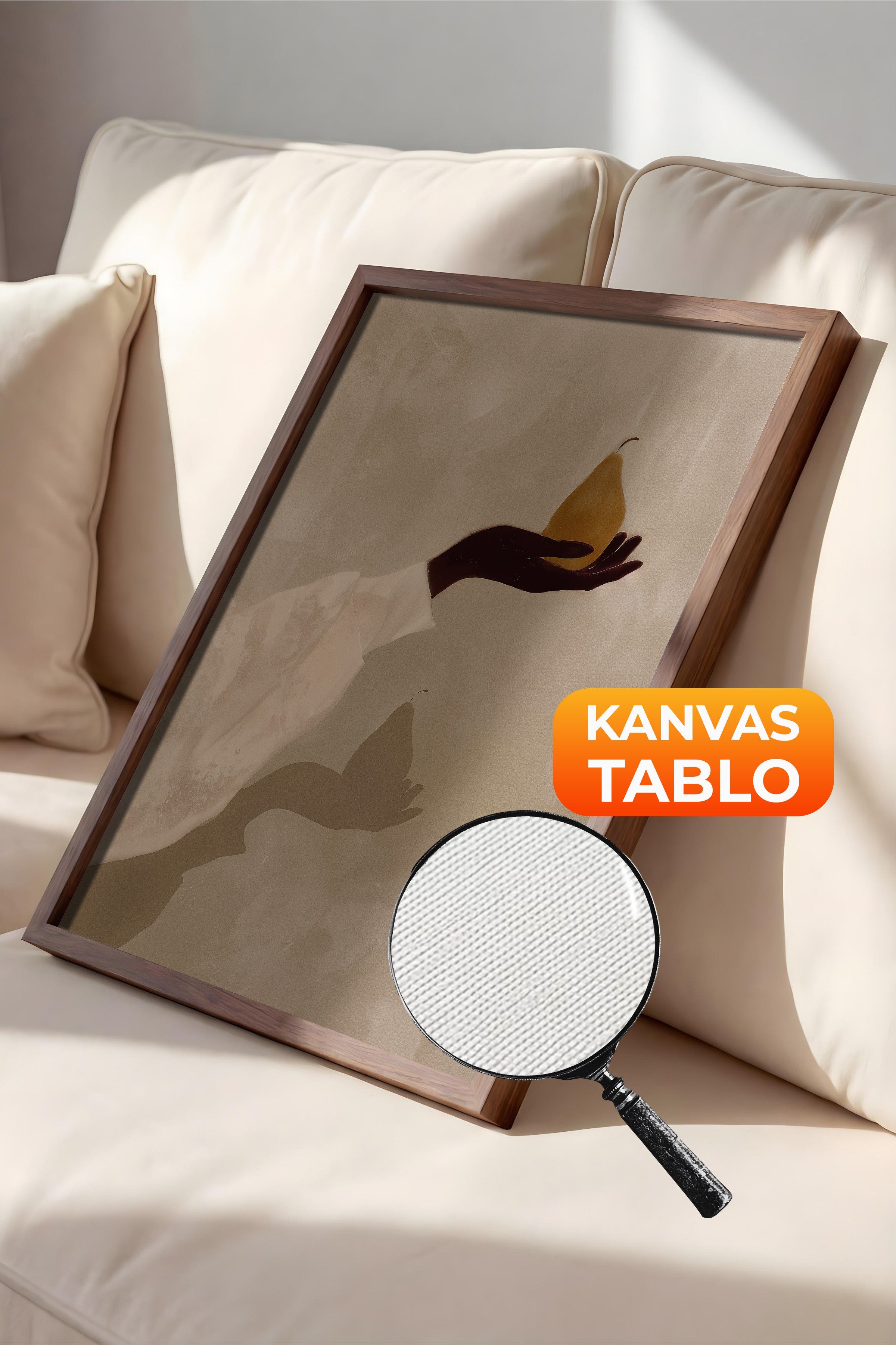 Duvar Tablosu, Lüks Kahverengi Çerçeveli Kanvas Tablo, Ritüel Serisi, Vintage Tablo, NO:115187