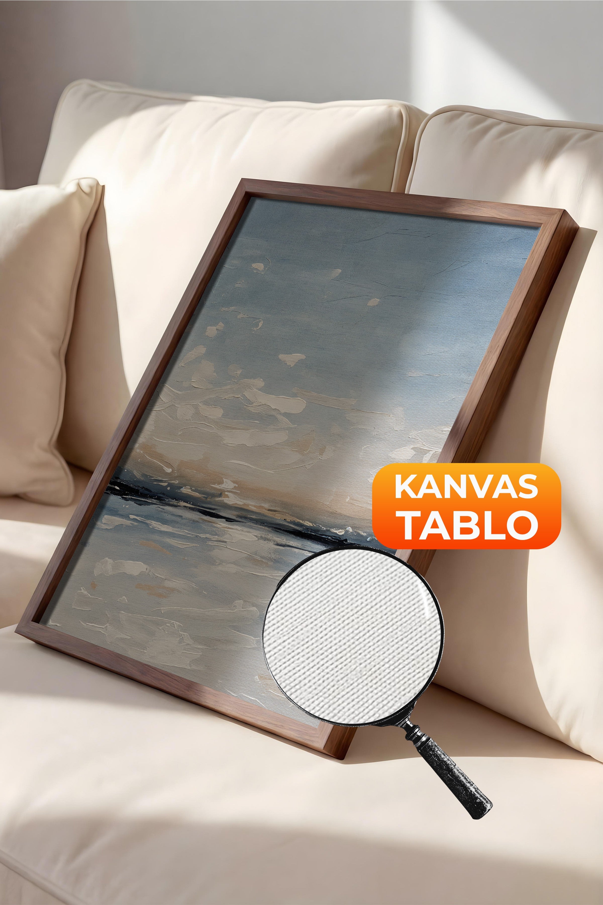 Duvar Tablosu, Lüks Kahverengi Çerçeveli Kanvas Tablo, Ritüel Serisi, Yağlıboya Tablo, NO:115218