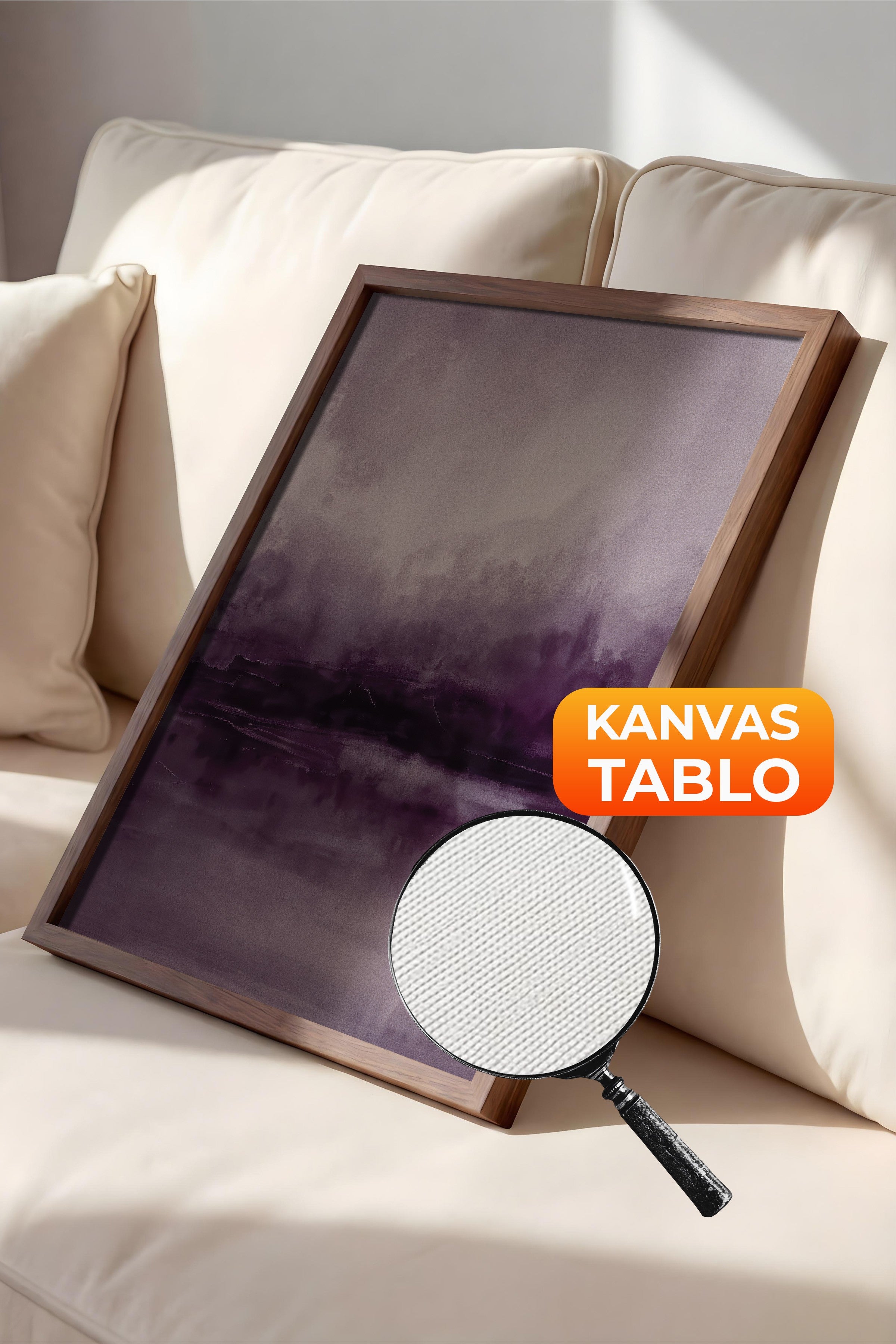 Duvar Tablosu, Lüks Kahverengi Çerçeveli Kanvas Tablo, Ritüel Serisi, Yağlıboya Tablo, NO:115219