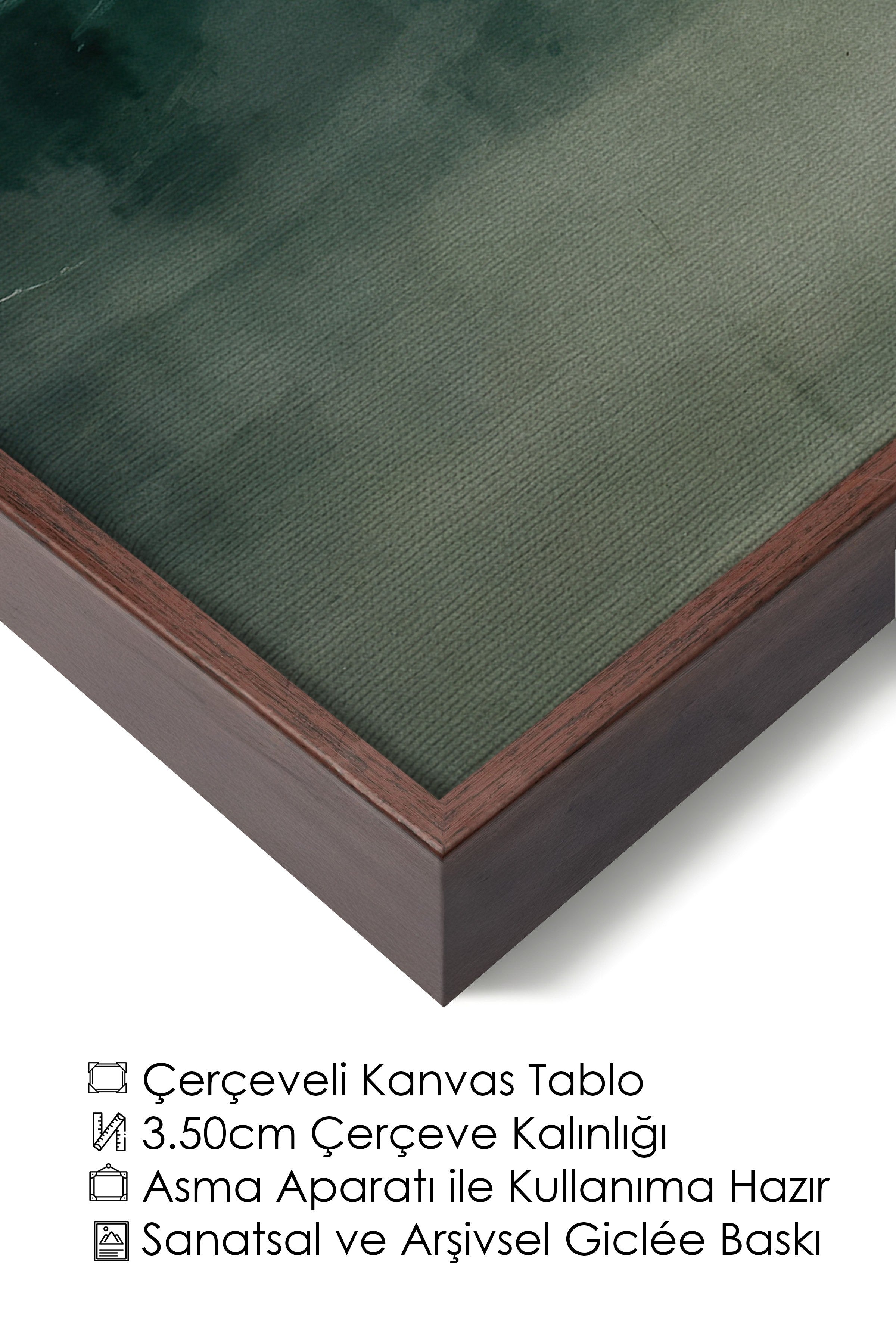 Duvar Tablosu, Lüks Kahverengi Çerçeveli Kanvas Tablo, Ritüel Serisi, Yağlıboya Tablo, NO:115220