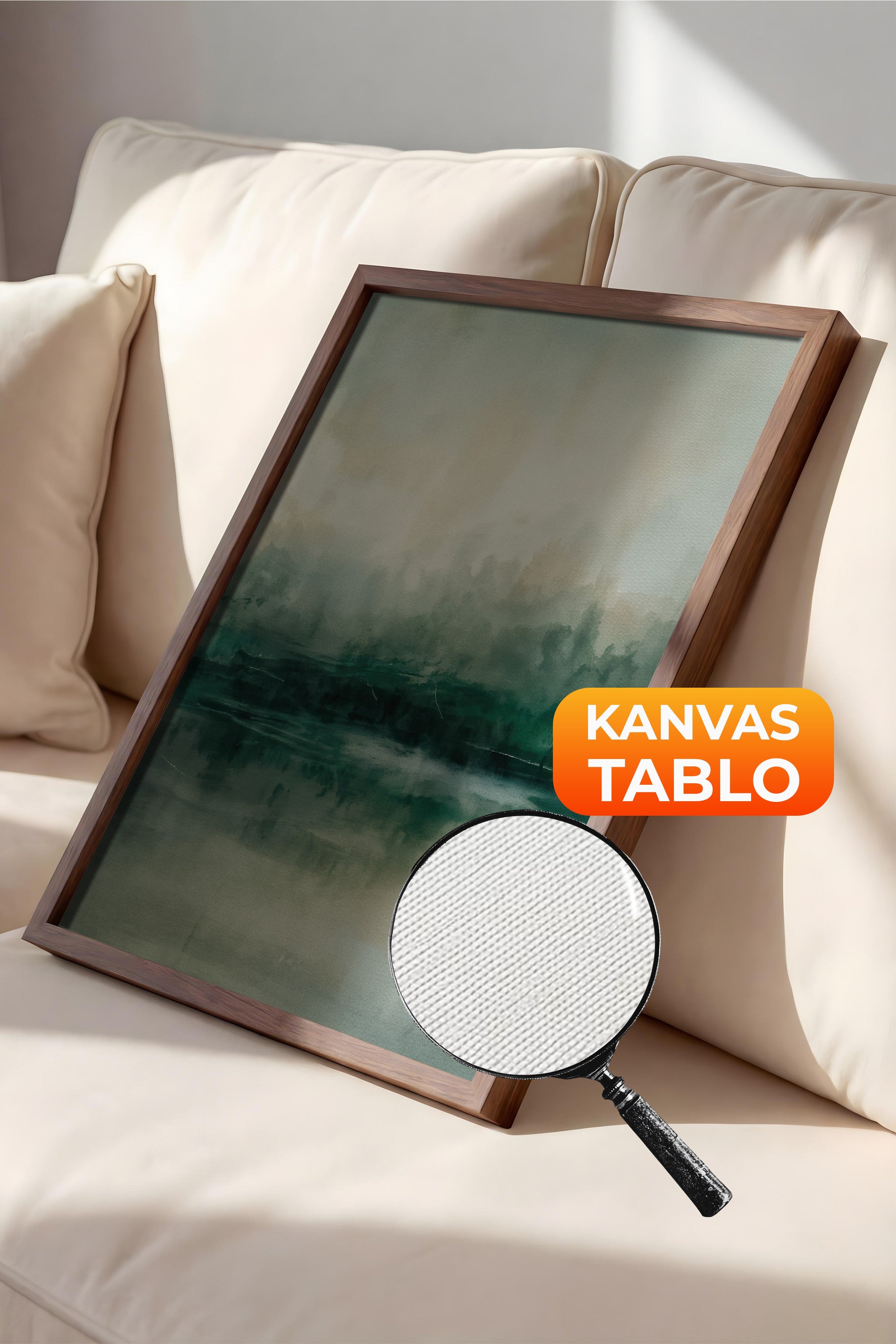 Duvar Tablosu, Lüks Kahverengi Çerçeveli Kanvas Tablo, Ritüel Serisi, Yağlıboya Tablo, NO:115220