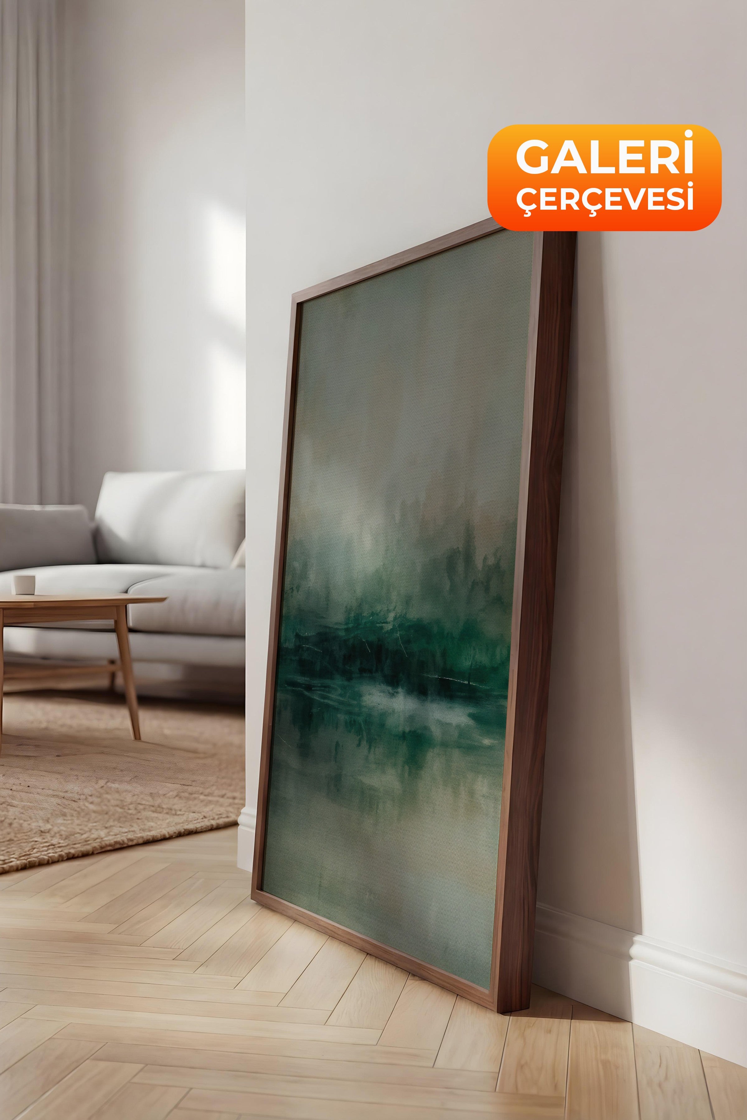 Duvar Tablosu, Lüks Kahverengi Çerçeveli Kanvas Tablo, Ritüel Serisi, Yağlıboya Tablo, NO:115220