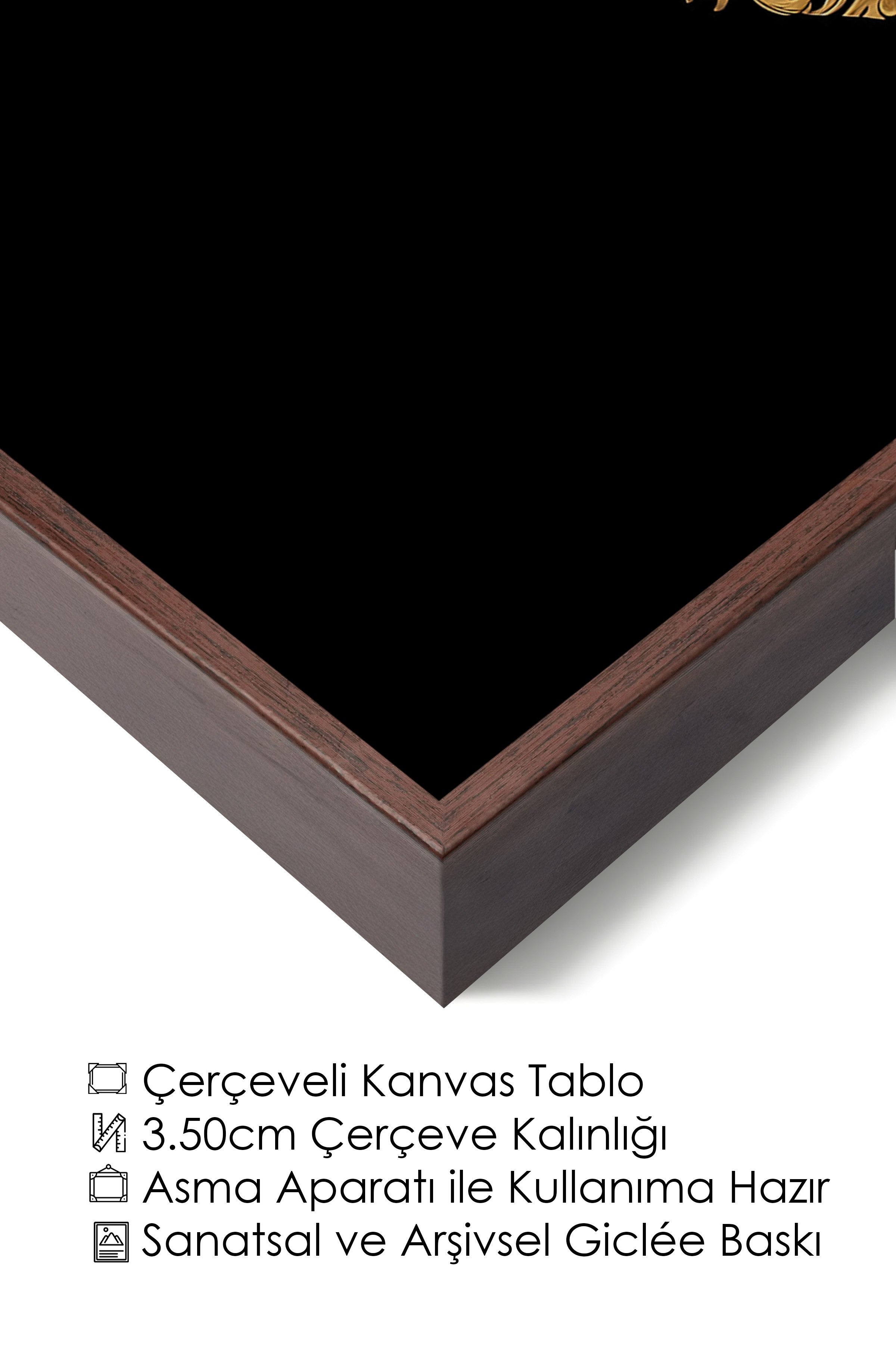 Duvar Tablosu, Lüks Kahverengi Çerçeveli Kanvas Tablo, Ritüel Serisi, Yılan Tablo, NO:115263
