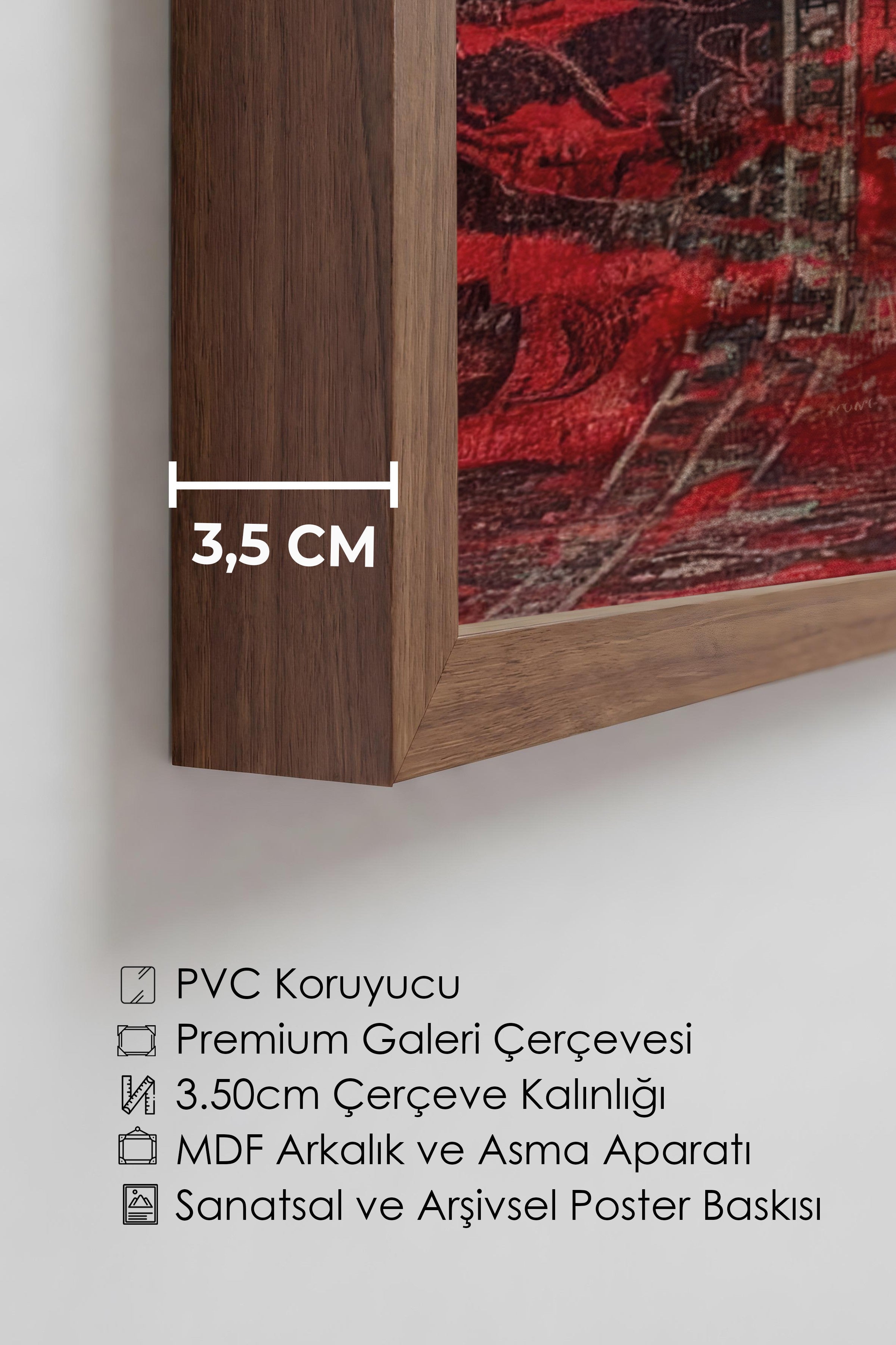Duvar Tablosu, Lüks Kahverengi Çerçeveli Tablo ve Poster, Ritüel Serisi, Leopar Tablo, NO:115238