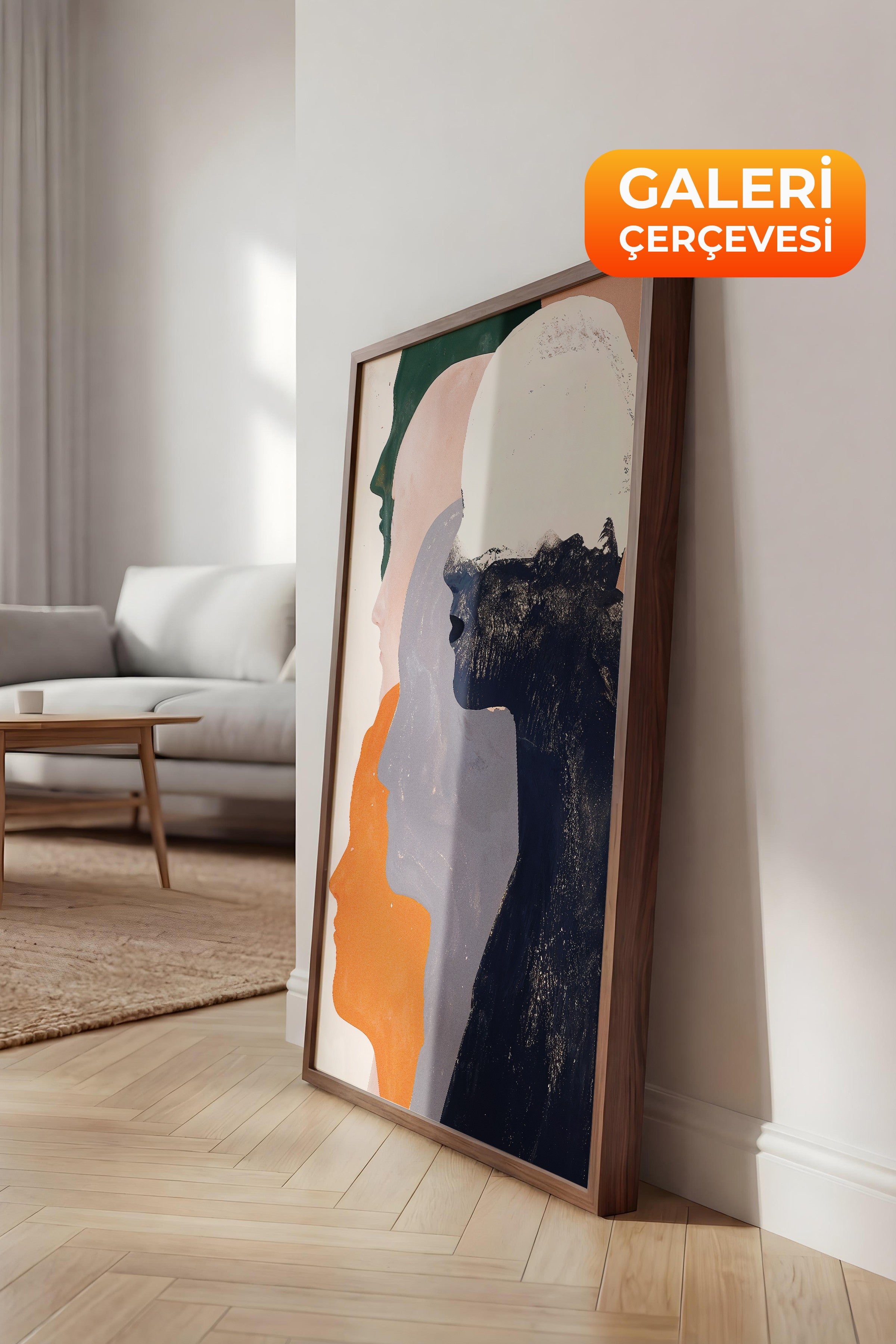 Duvar Tablosu, Lüks Kahverengi Çerçeveli Tablo ve Poster, Ritüel Serisi, Maximalist Tablo, NO:115192