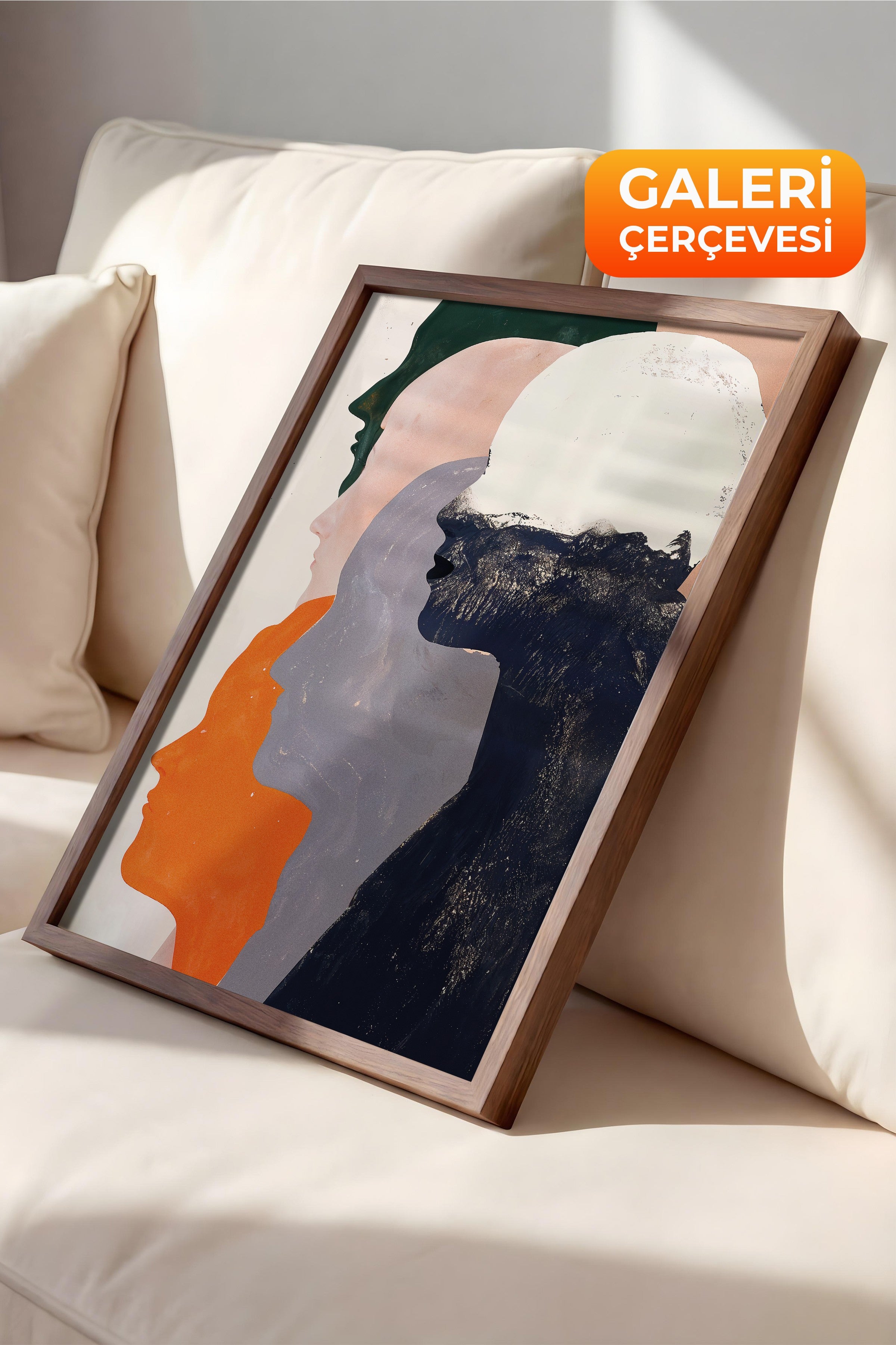 Duvar Tablosu, Lüks Kahverengi Çerçeveli Tablo ve Poster, Ritüel Serisi, Maximalist Tablo, NO:115192