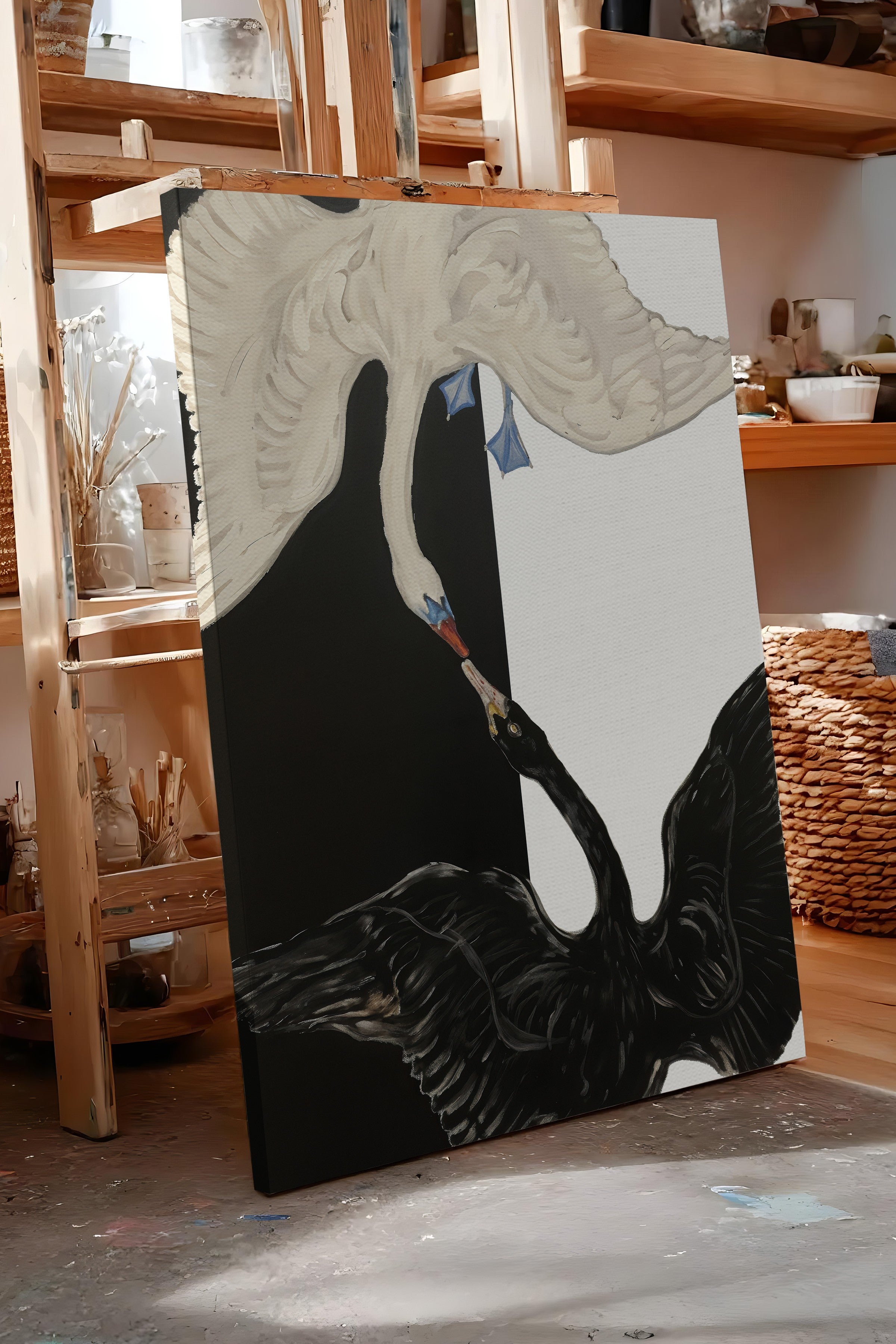 Duvar Tablosu, Lüks Kanvas Tablo, Ritüel Serisi, Kuş Tablo, NO:115202