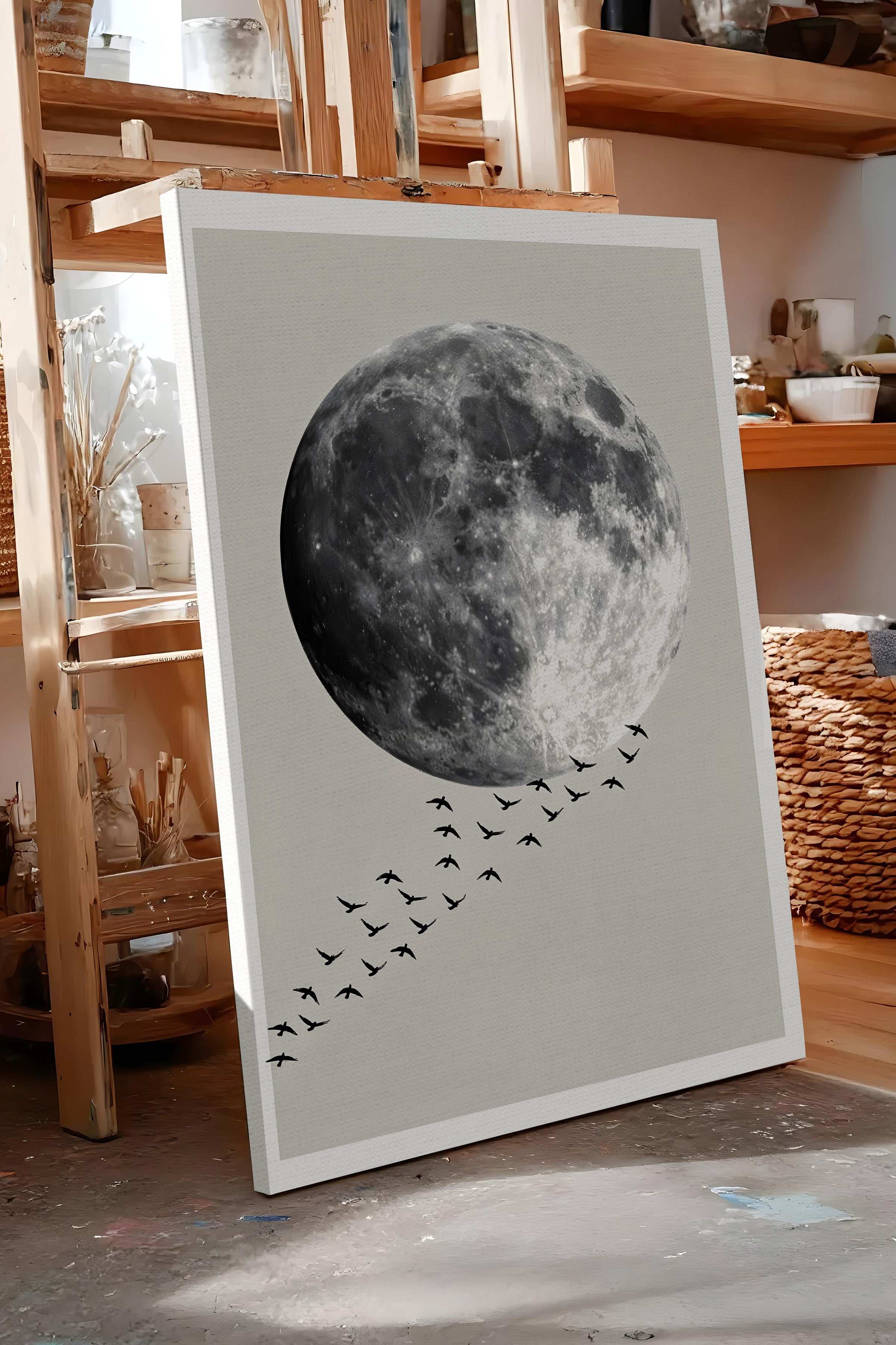 Duvar Tablosu, Lüks Kanvas Tablo, Ritüel Serisi, Kuş Tablo, NO:115210