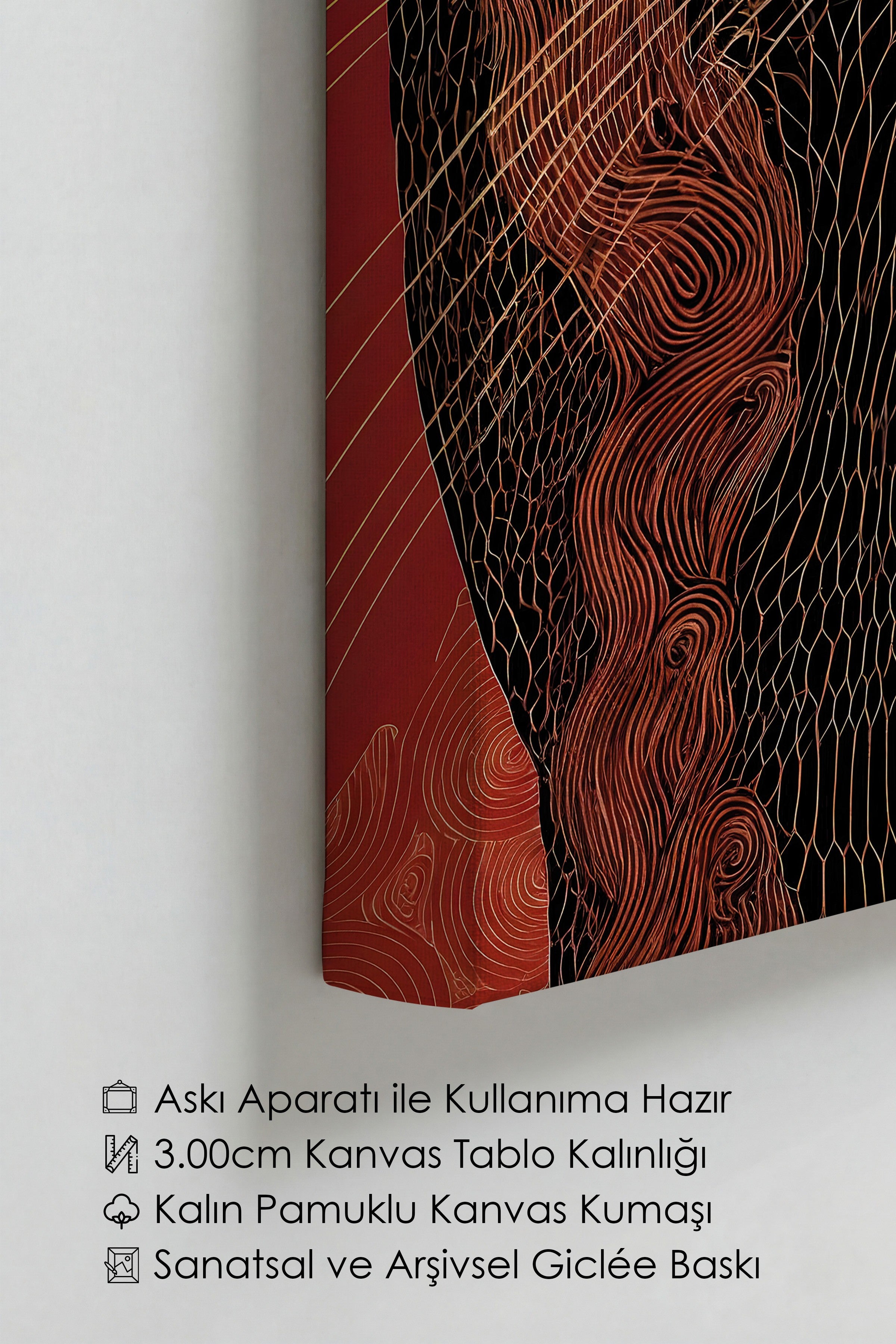 Duvar Tablosu, Lüks Kanvas Tablo, Ritüel Serisi, Leopar Tablo, NO:115267