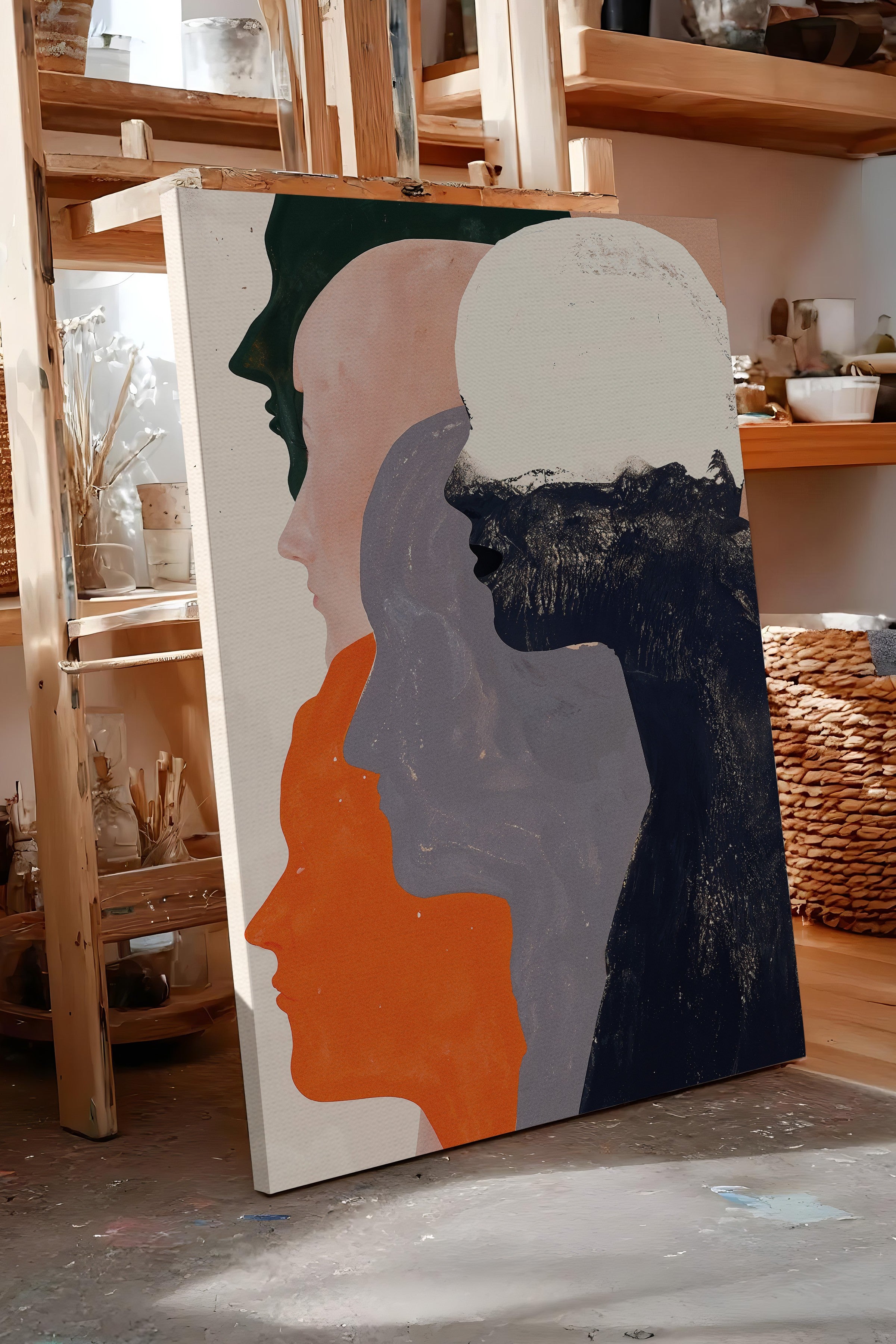 Duvar Tablosu, Lüks Kanvas Tablo, Ritüel Serisi, Maximalist Tablo, NO:115192