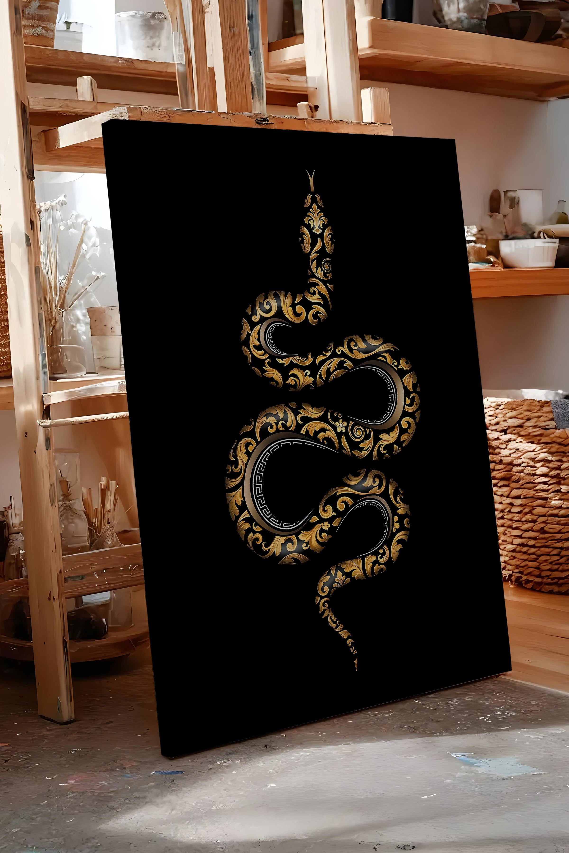 Duvar Tablosu, Lüks Kanvas Tablo, Ritüel Serisi, Yılan Tablo, NO:115263