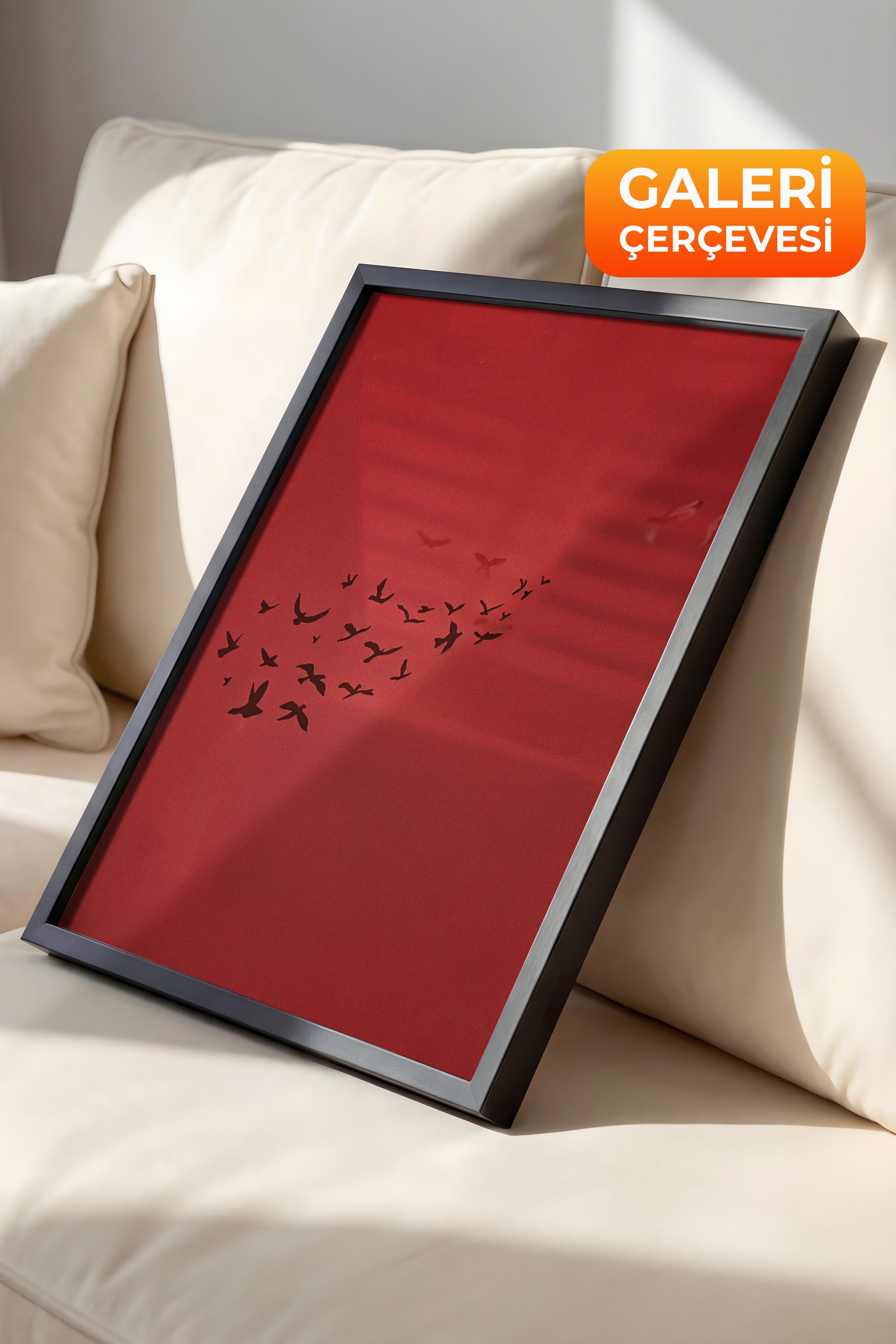 Duvar Tablosu, Lüks Siyah Çerçeveli Tablo ve Poster, Ritüel Serisi, Kuş Tablo, NO:115209