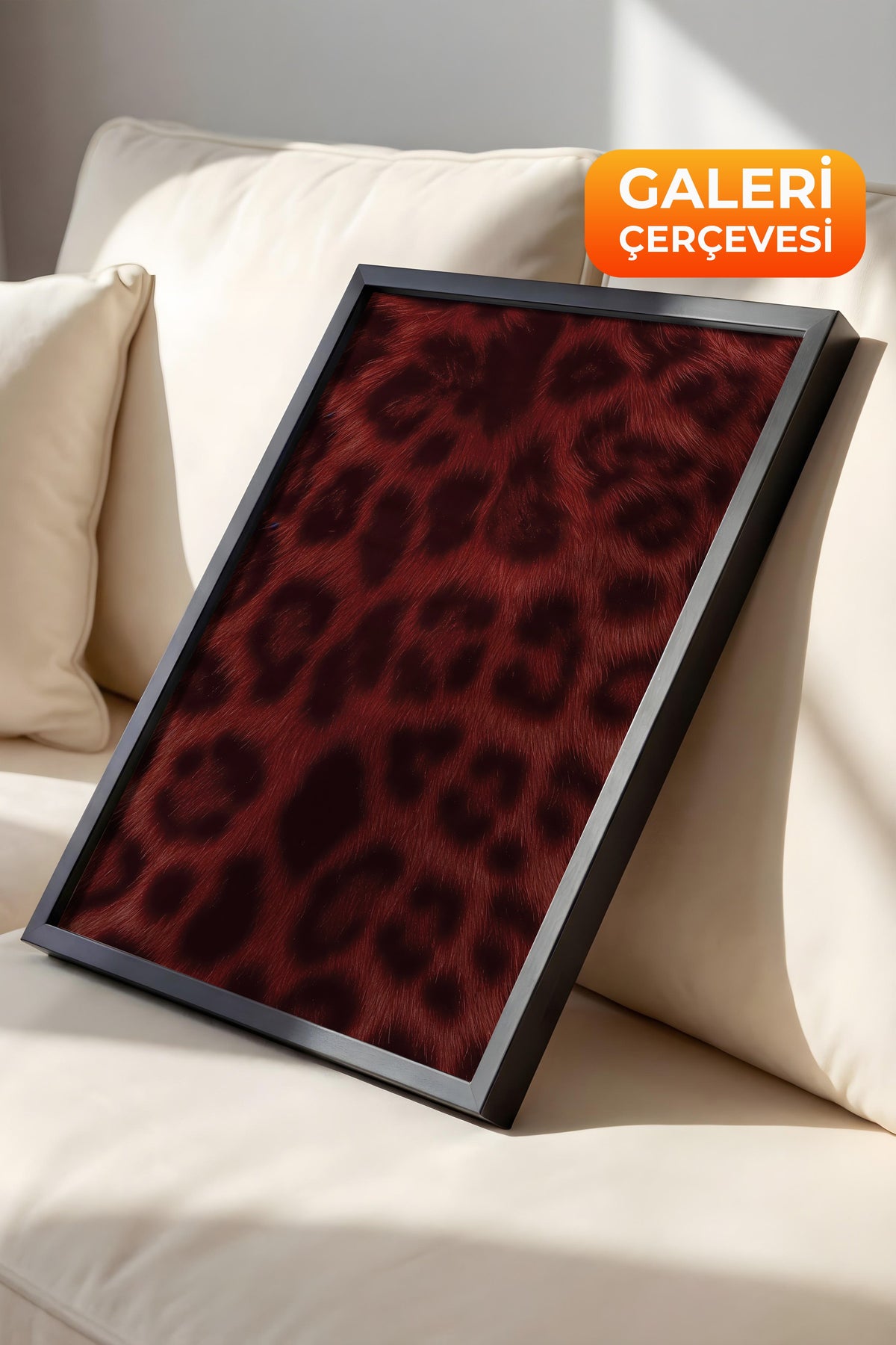 Duvar Tablosu, Lüks Siyah Çerçeveli Tablo ve Poster, Ritüel Serisi, Leopar Tablo, NO:115237