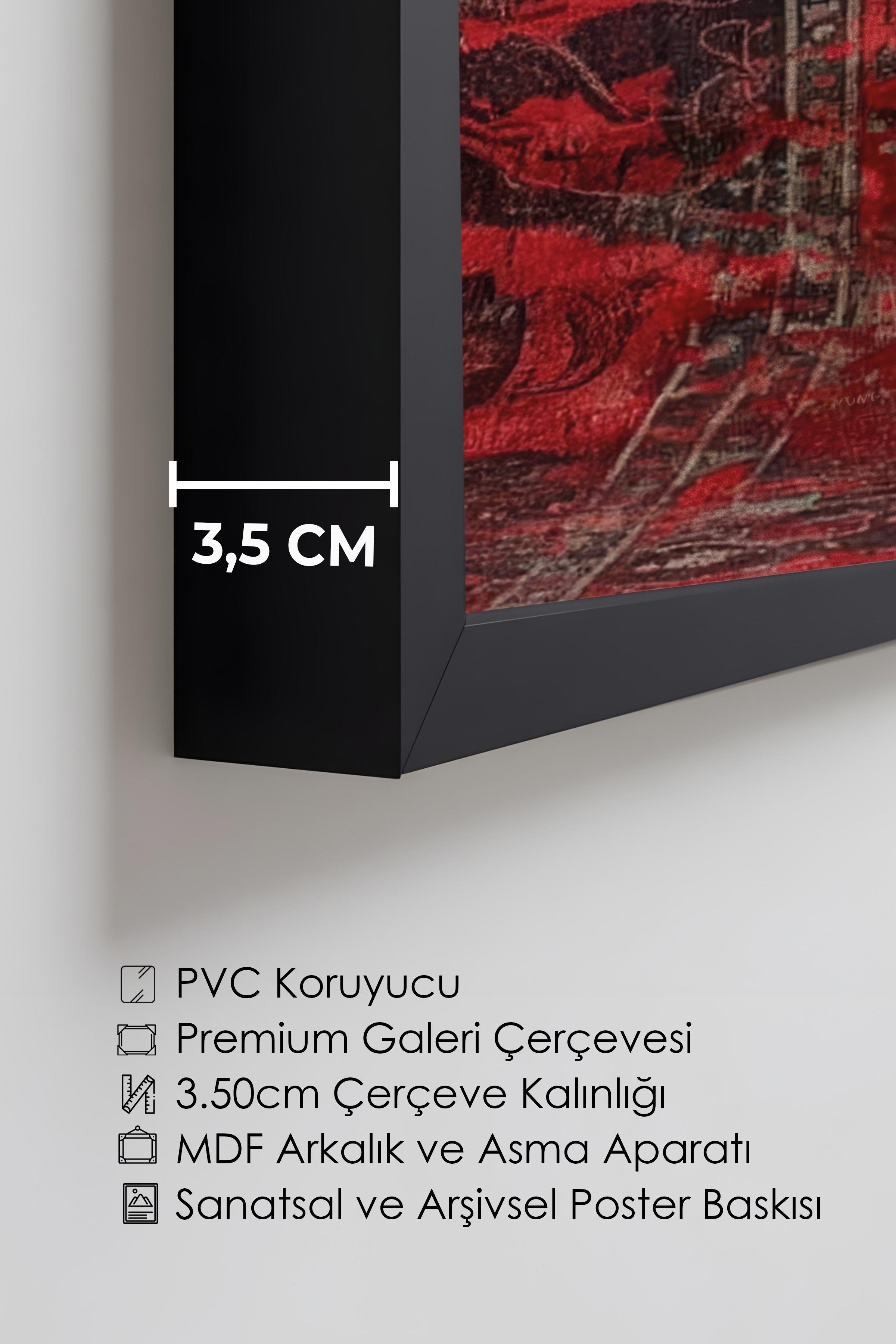 Duvar Tablosu, Lüks Siyah Çerçeveli Tablo ve Poster, Ritüel Serisi, Leopar Tablo, NO:115238