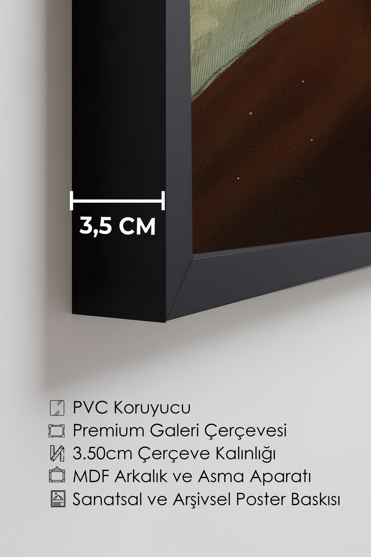 Duvar Tablosu, Lüks Siyah Çerçeveli Tablo ve Poster, Ritüel Serisi, Maximalist Tablo, NO:115194