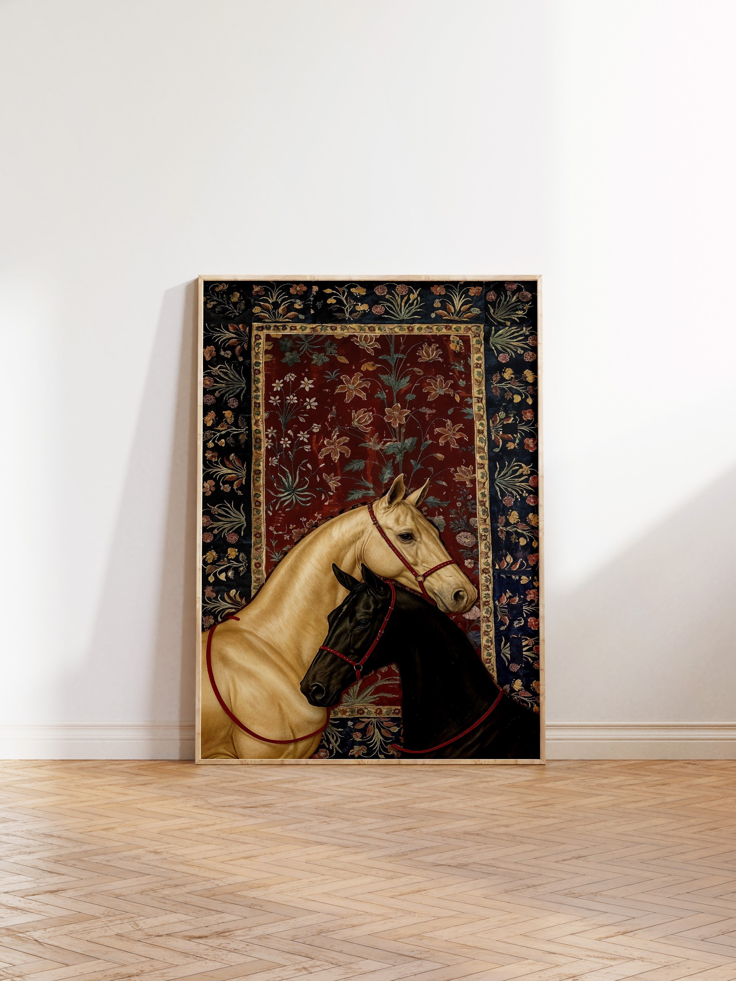 Duvar Tablosu, Ahşap Çerçeveli Tablo ve Poster, Ritüel Serisi, At Tablo, NO:115197