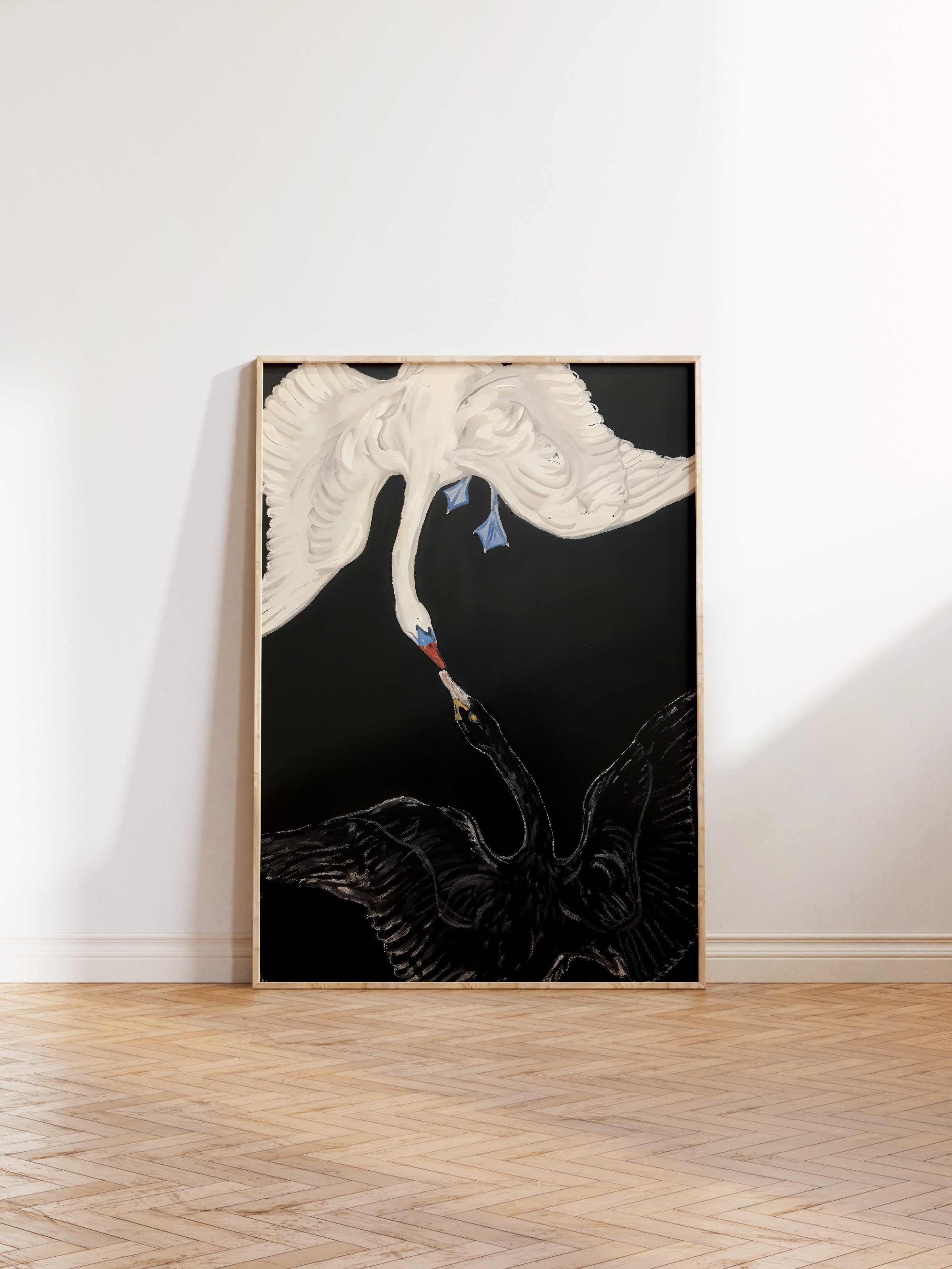 Duvar Tablosu, Ahşap Çerçeveli Tablo ve Poster, Ritüel Serisi, Kuş Tablo, NO:115199