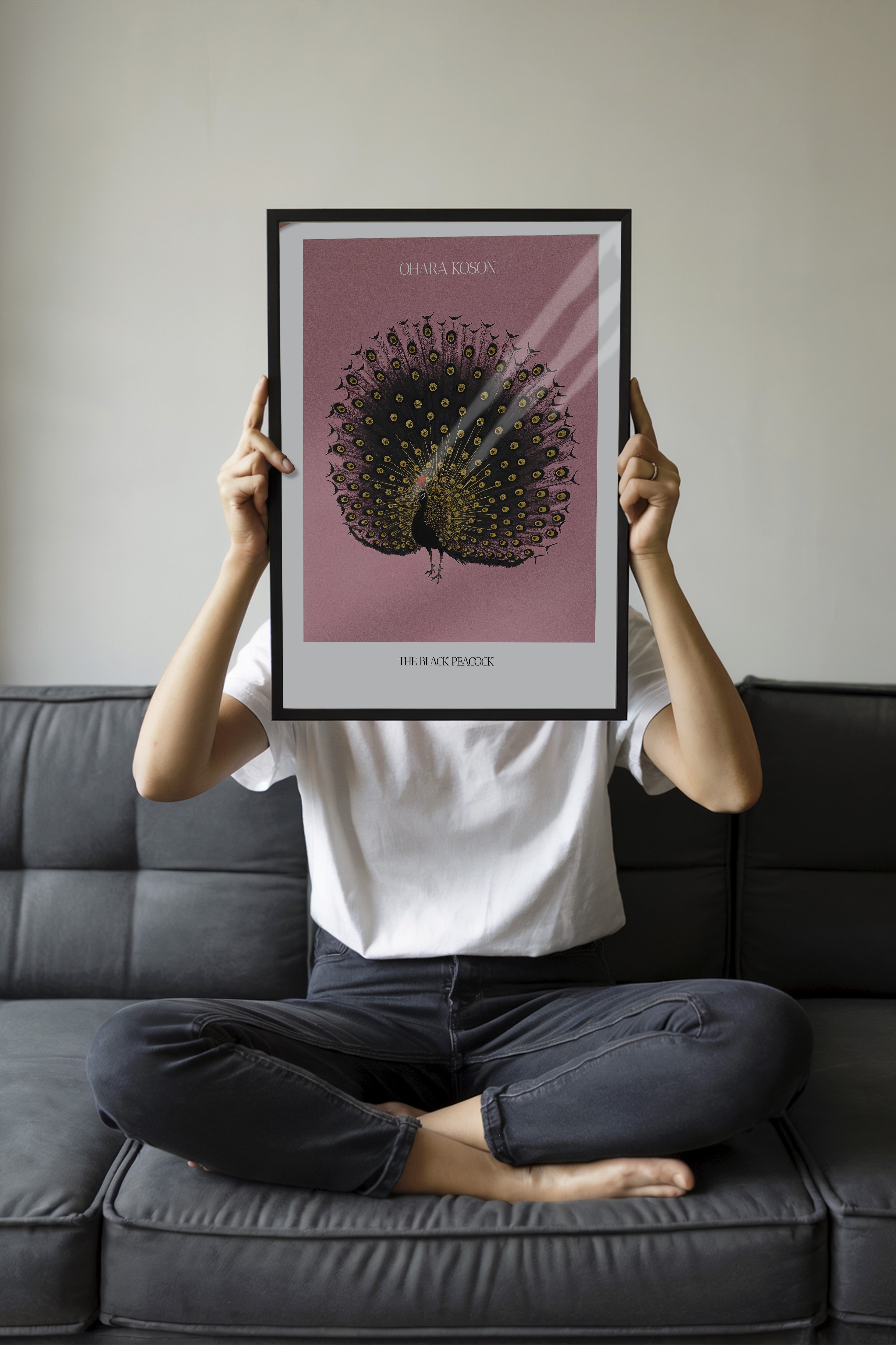 Duvar Tablosu, Siyah Çerçeveli Tablo ve Poster, Ritüel Serisi, Kuş Tablo, NO:115214