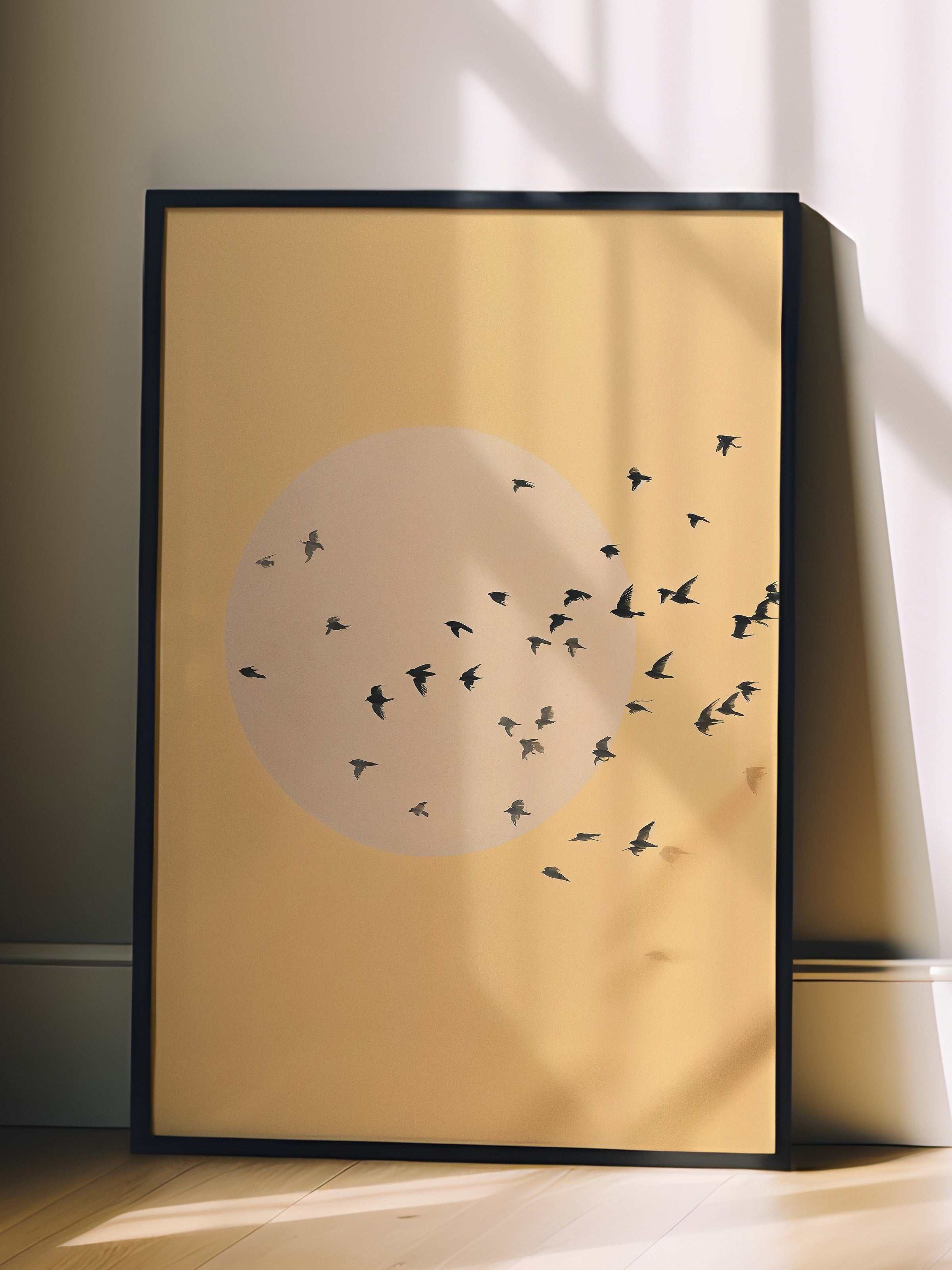 Duvar Tablosu, Siyah Çerçeveli Tablo ve Poster, Ritüel Serisi, Kuş Tablo, NO:115224