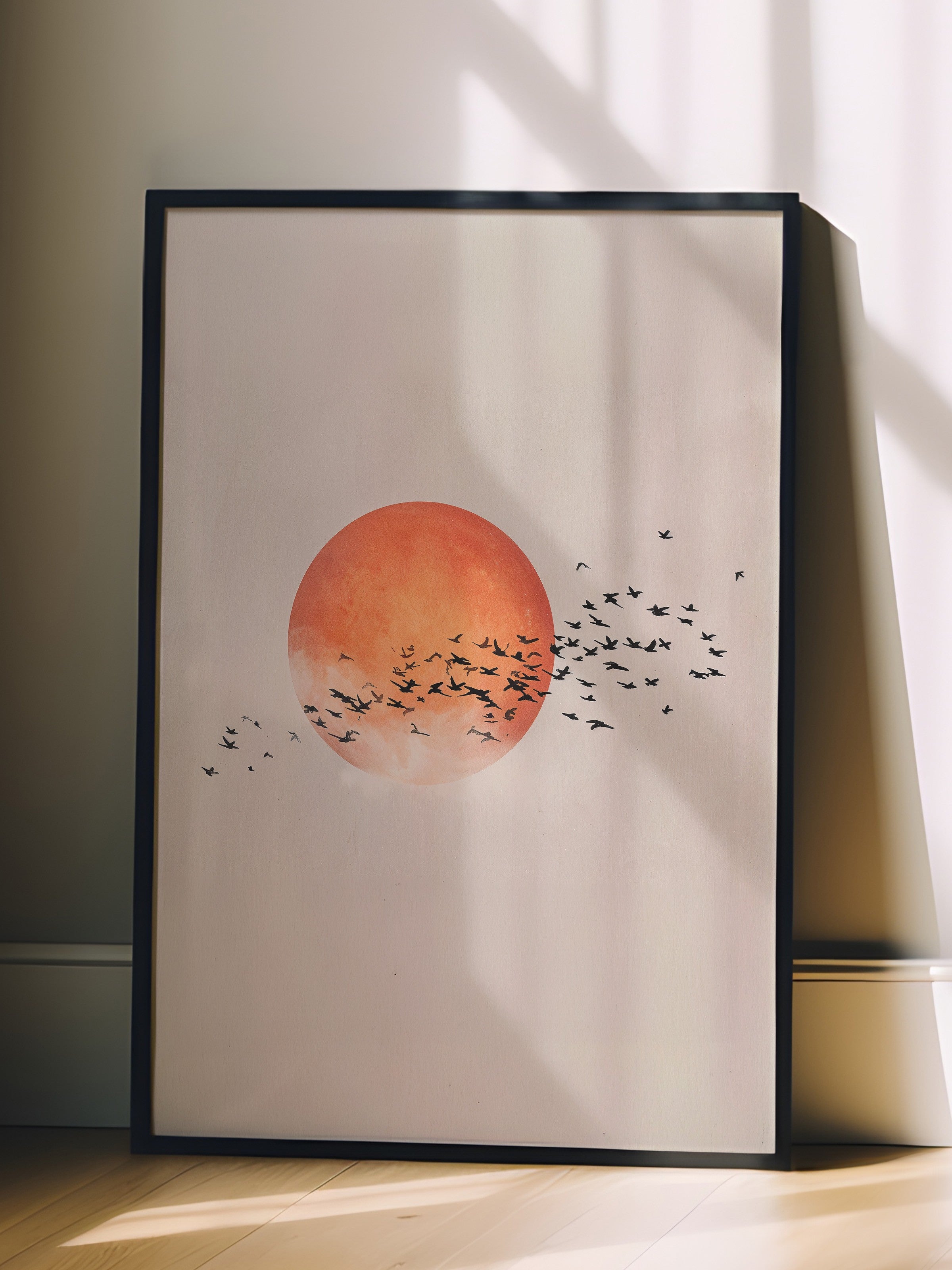 Duvar Tablosu, Siyah Çerçeveli Tablo ve Poster, Ritüel Serisi, Kuş Tablo, NO:115231