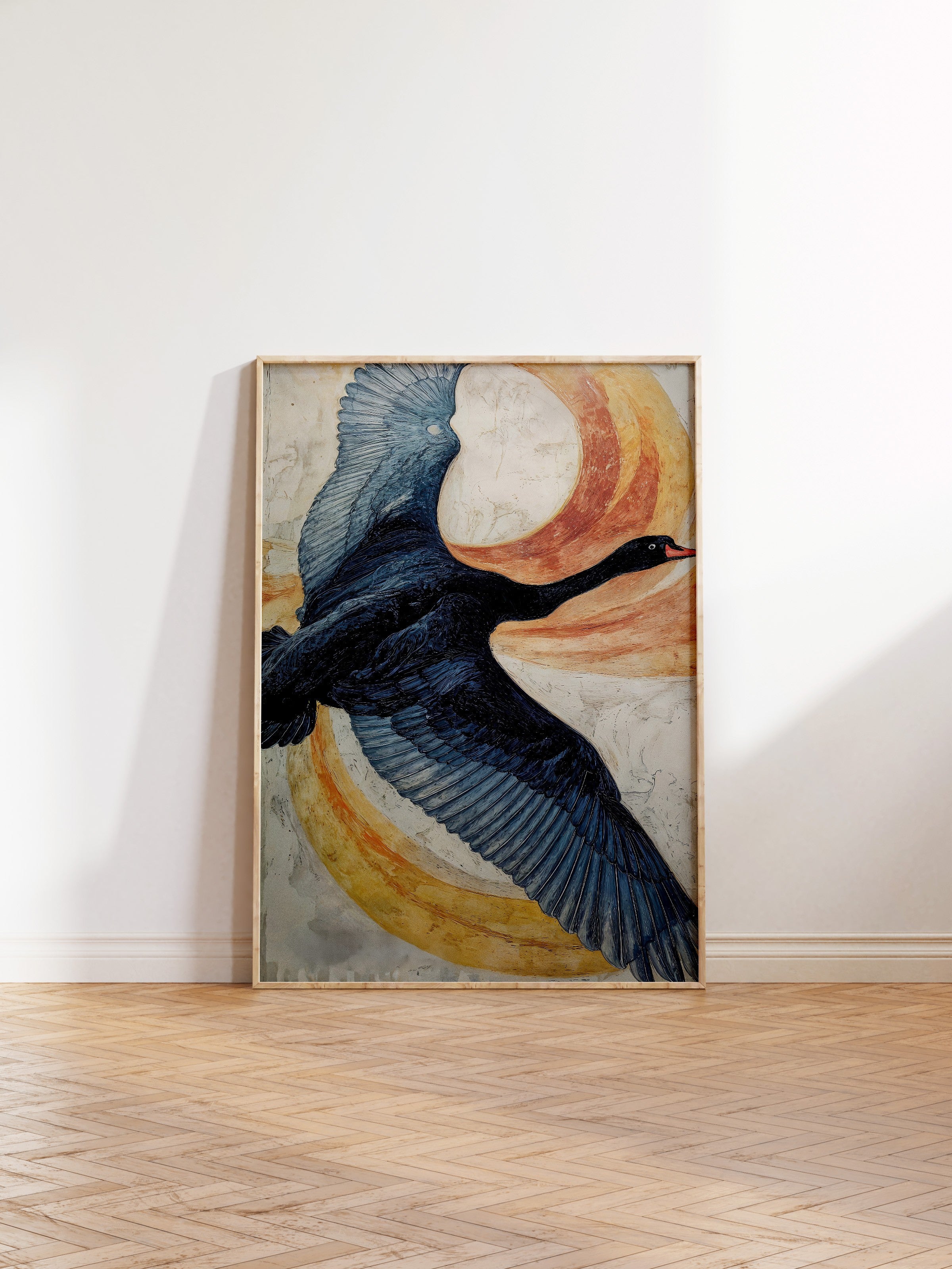 Duvar Tablosu, Ahşap Çerçeveli Tablo ve Poster, Ritüel Serisi, Kuş Tablo, NO:115235