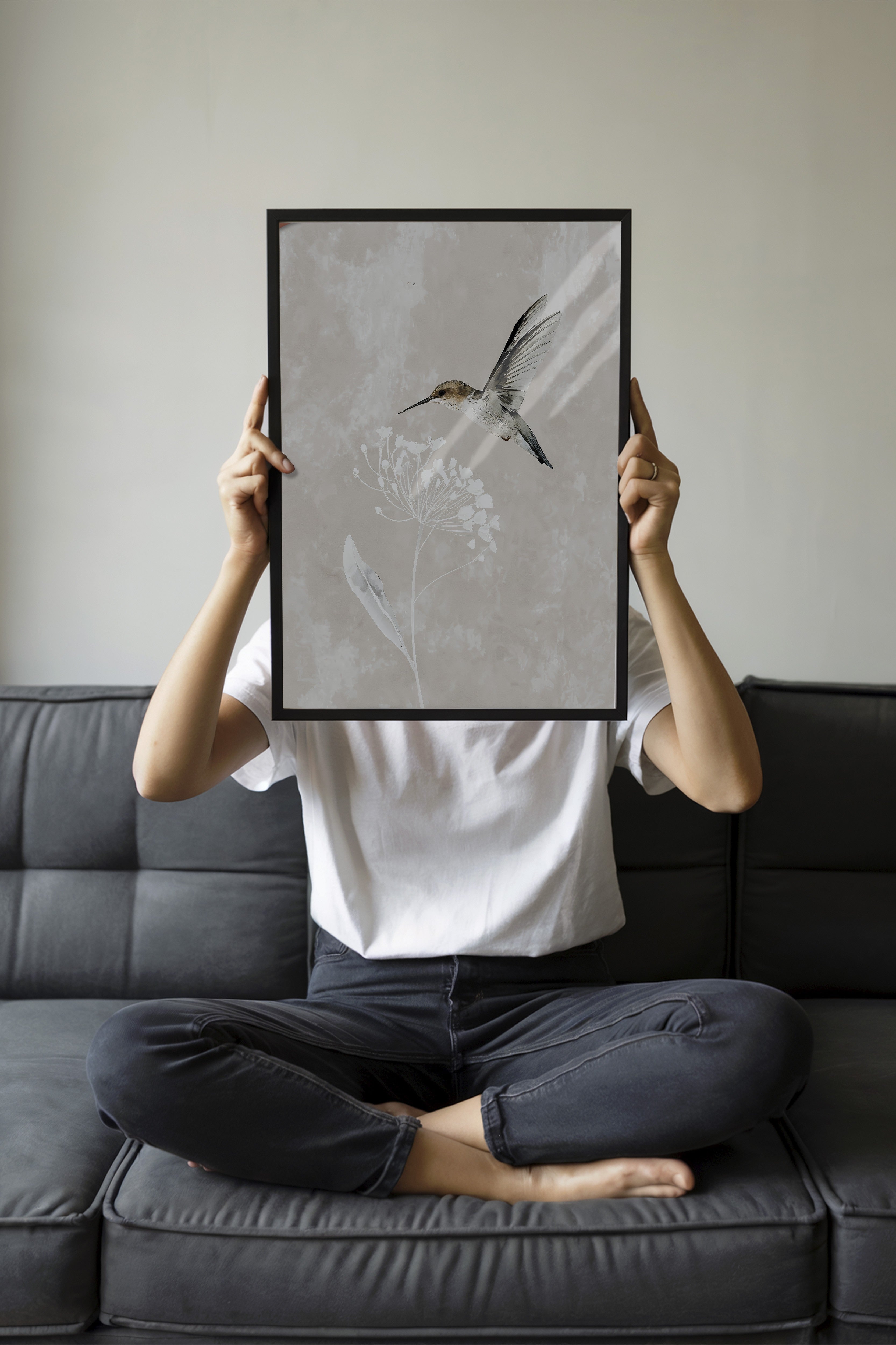 Duvar Tablosu, Siyah Çerçeveli Tablo ve Poster, Ritüel Serisi, Kuş Tablo, NO:115241