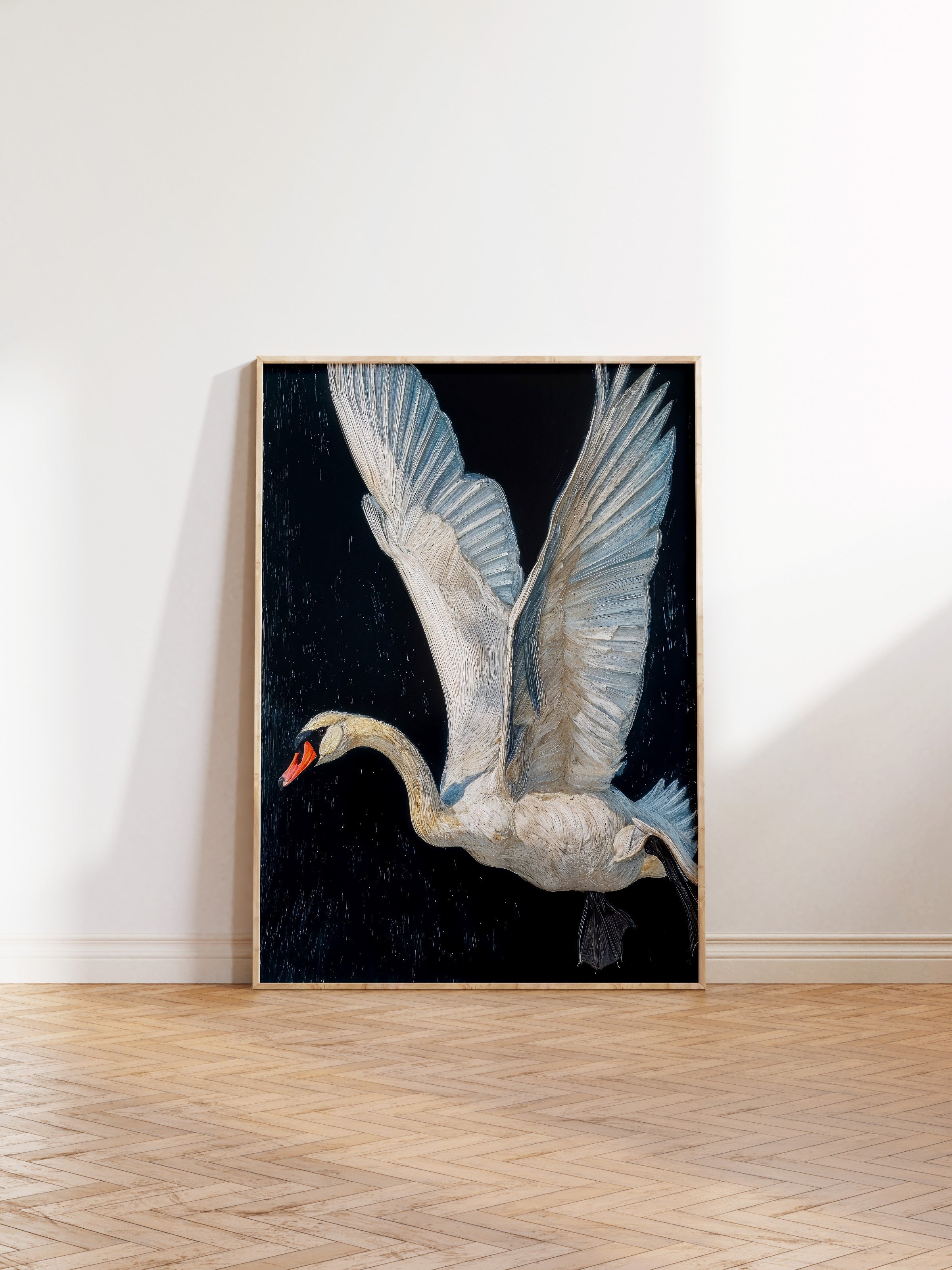 Duvar Tablosu, Ahşap Çerçeveli Tablo ve Poster, Ritüel Serisi, Kuş Tablo, NO:115243