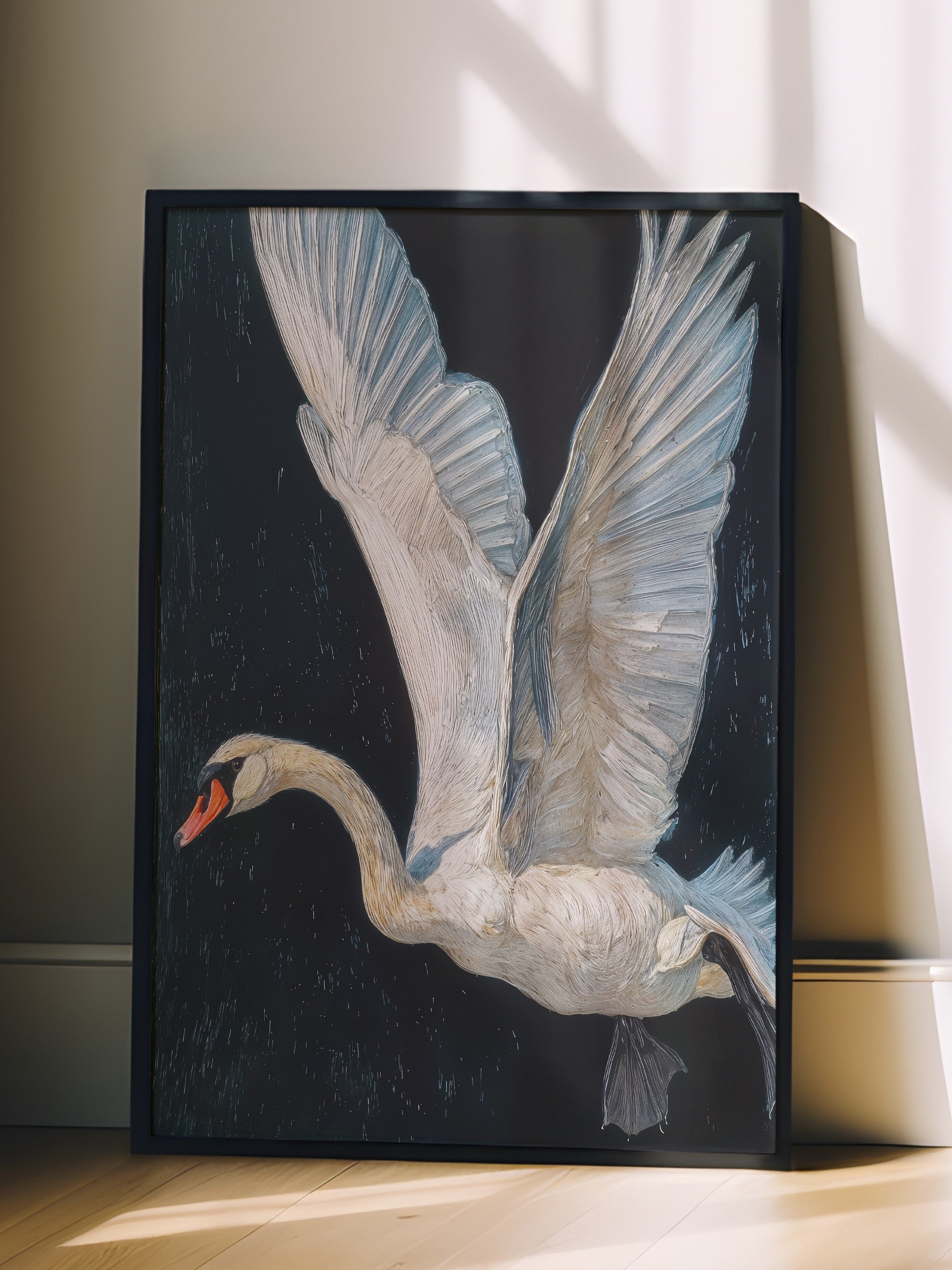 Duvar Tablosu, Siyah Çerçeveli Tablo ve Poster, Ritüel Serisi, Kuş Tablo, NO:115243