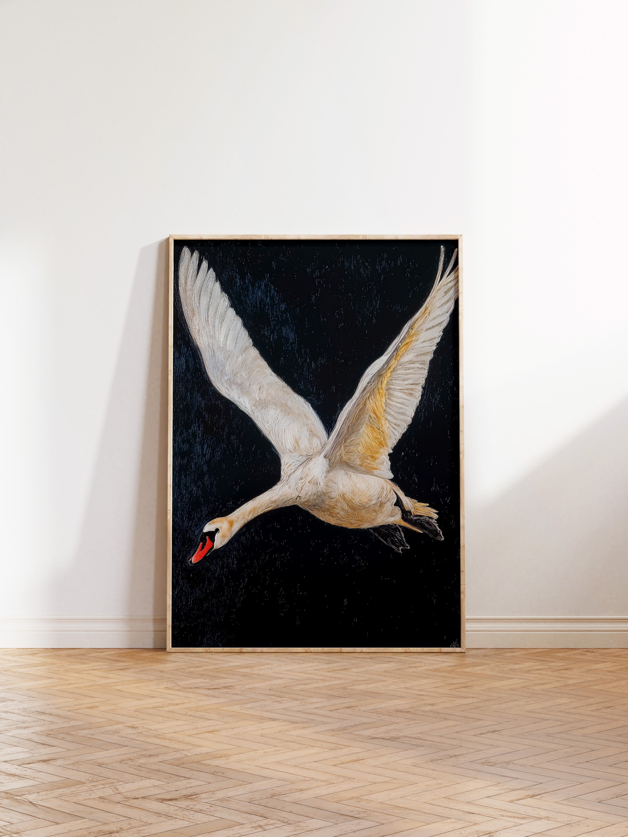 Duvar Tablosu, Ahşap Çerçeveli Tablo ve Poster, Ritüel Serisi, Kuş Tablo, NO:115246
