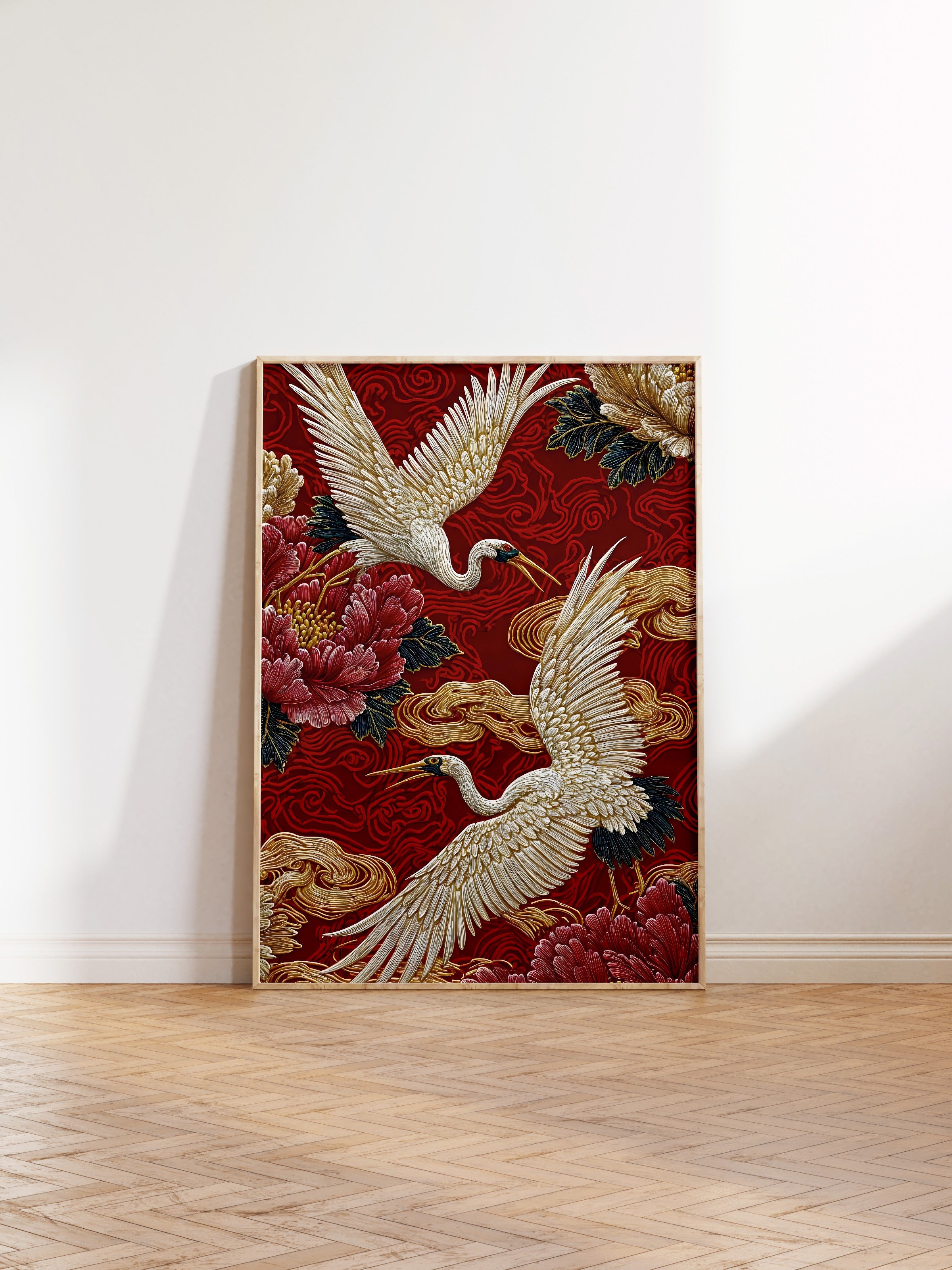 Duvar Tablosu, Ahşap Çerçeveli Tablo ve Poster, Ritüel Serisi, Kuş Tablo, NO:115248