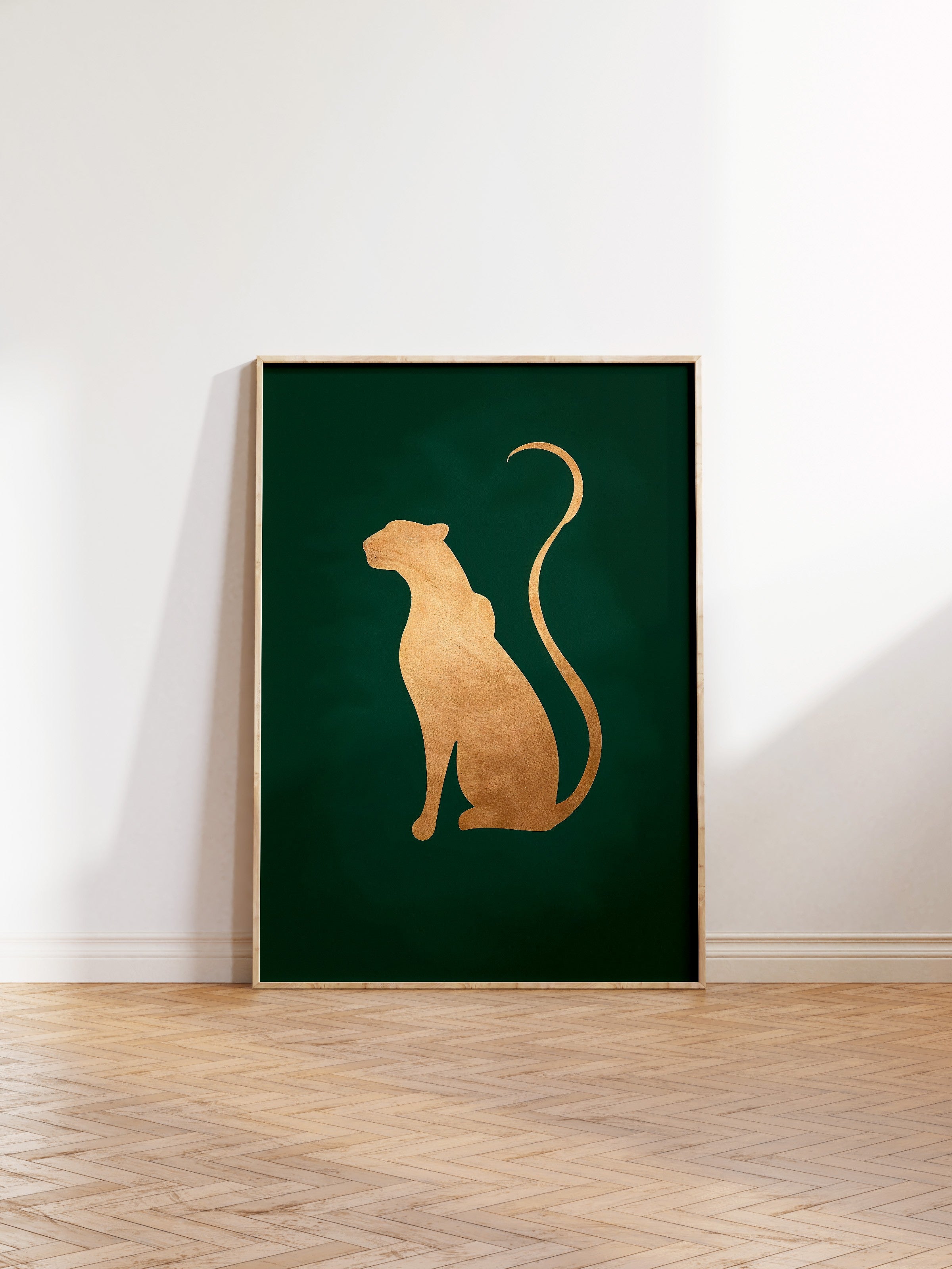 Duvar Tablosu, Ahşap Çerçeveli Tablo ve Poster, Ritüel Serisi, Leopar Tablo, NO:115222
