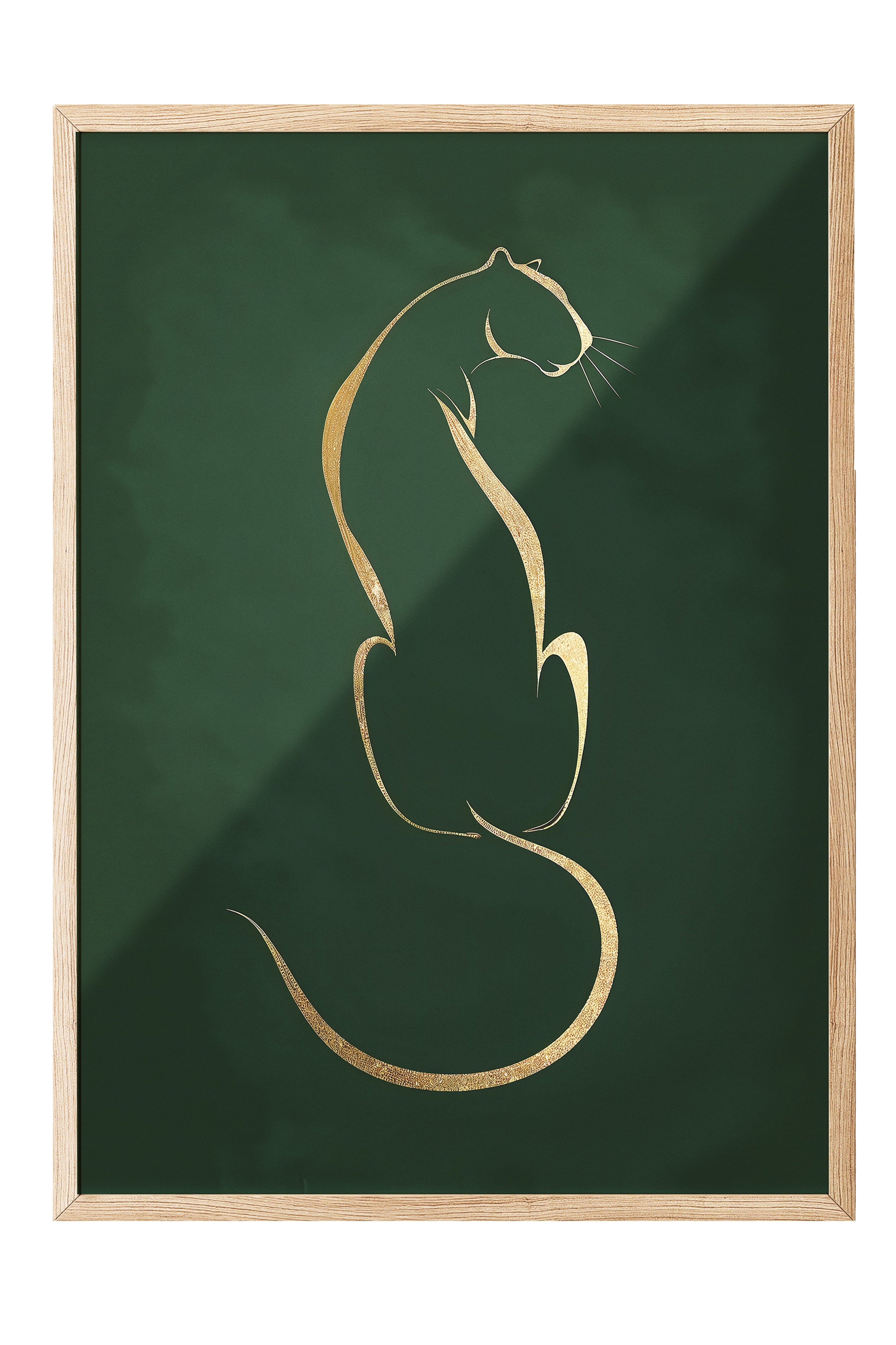 Duvar Tablosu, Ahşap Çerçeveli Tablo ve Poster, Ritüel Serisi, Leopar Tablo, NO:115223
