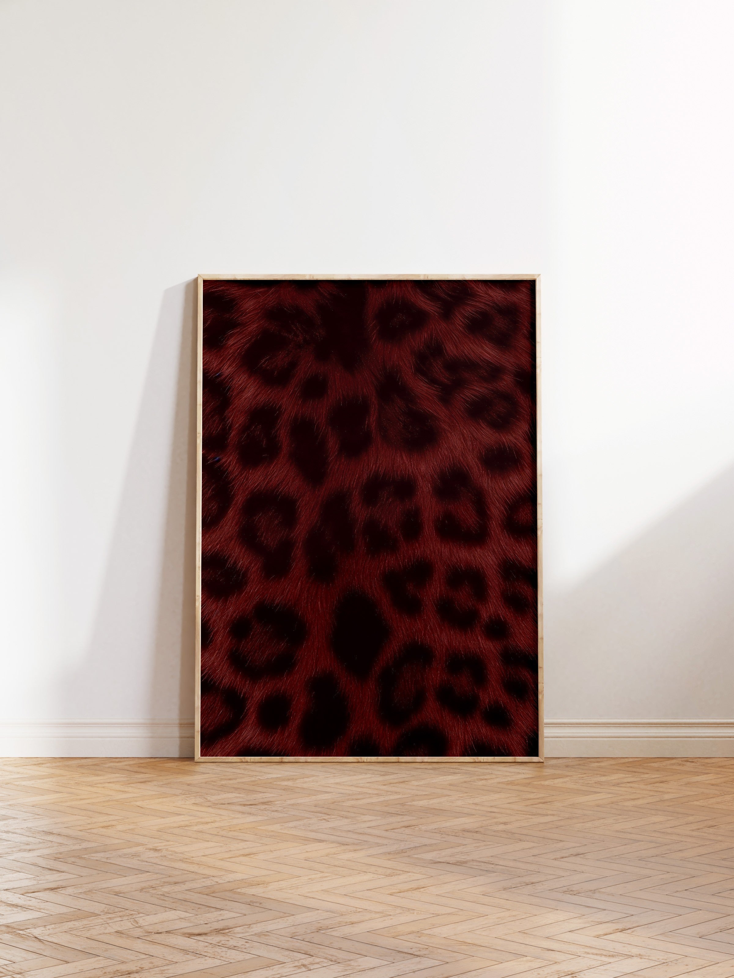 Duvar Tablosu, Ahşap Çerçeveli Tablo ve Poster, Ritüel Serisi, Leopar Tablo, NO:115237