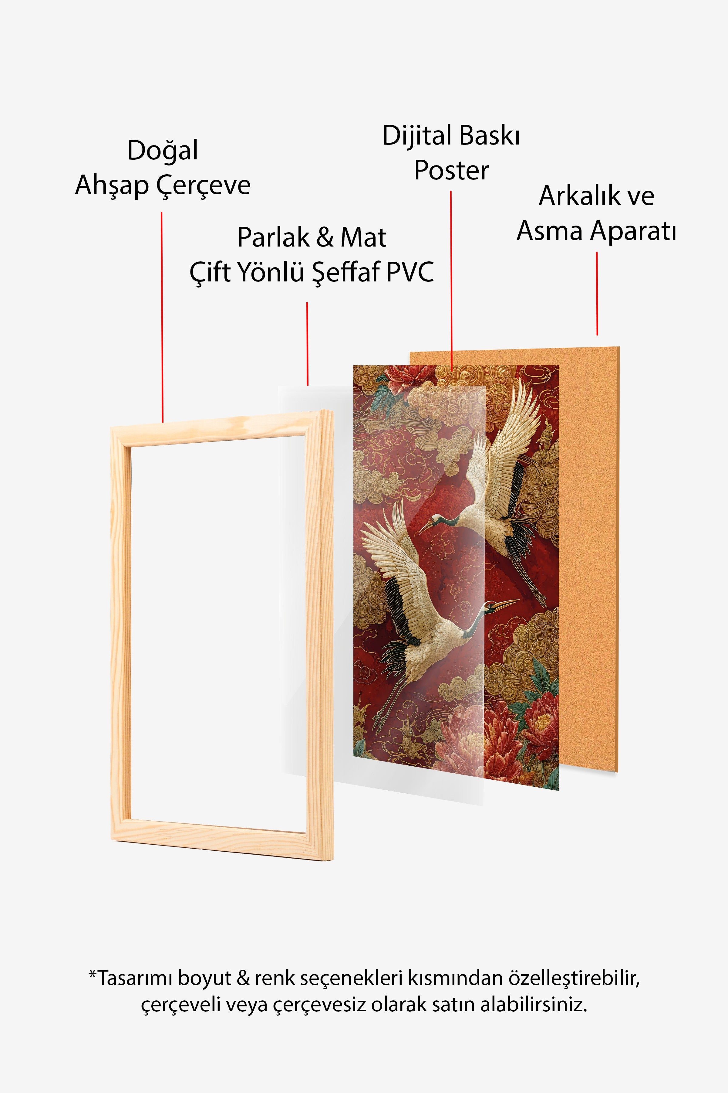 Duvar Tablosu, Ahşap Çerçeveli Tablo ve Poster, Ritüel Serisi, Leopar Tablo, NO:115252