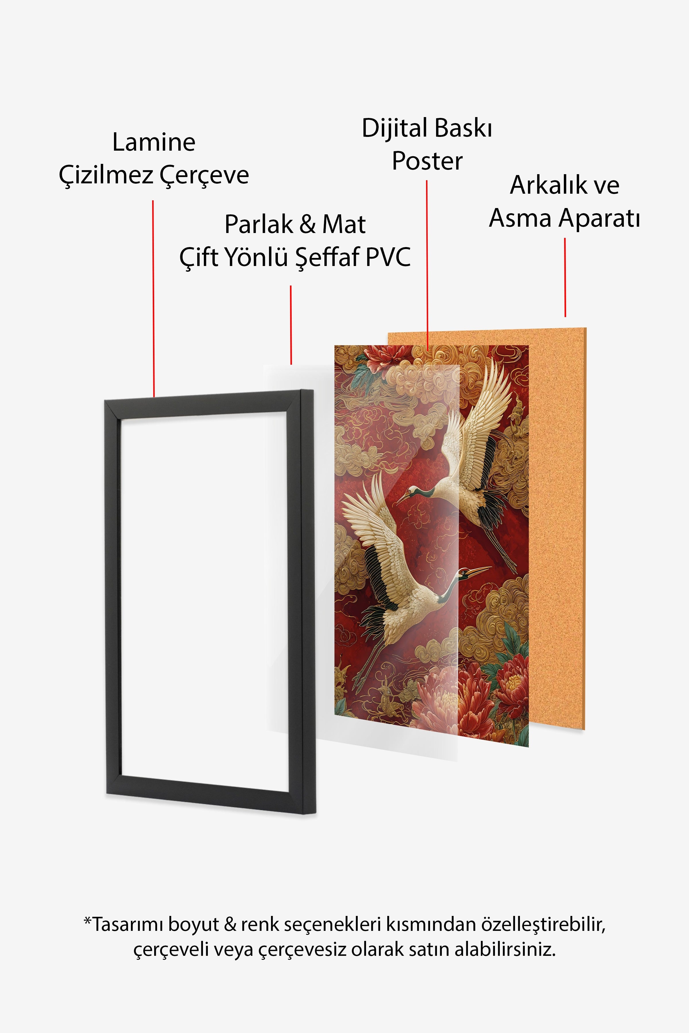 Duvar Tablosu, Siyah Çerçeveli Tablo ve Poster, Ritüel Serisi, Leopar Tablo, NO:115252