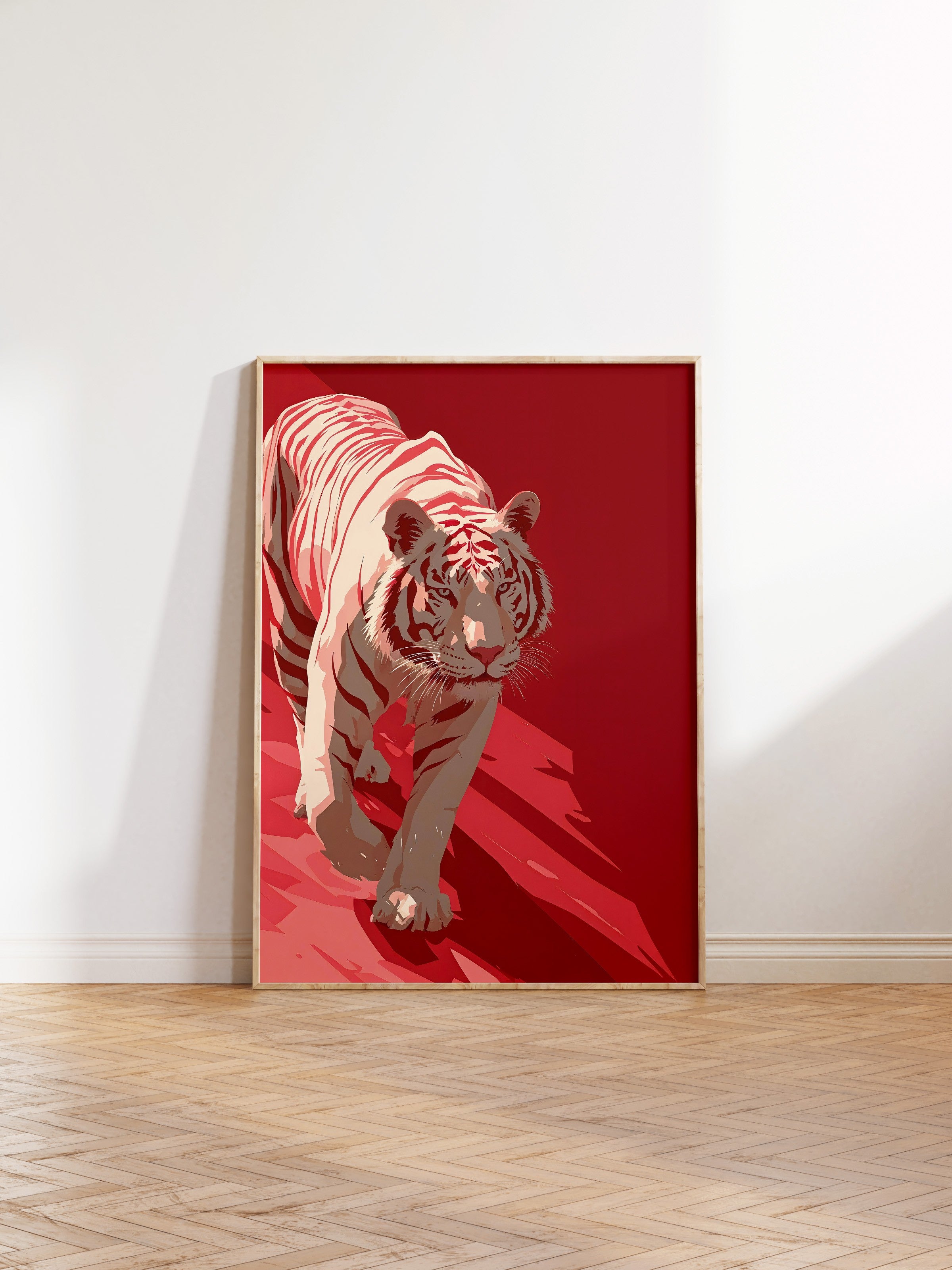 Duvar Tablosu, Ahşap Çerçeveli Tablo ve Poster, Ritüel Serisi, Leopar Tablo, NO:115262